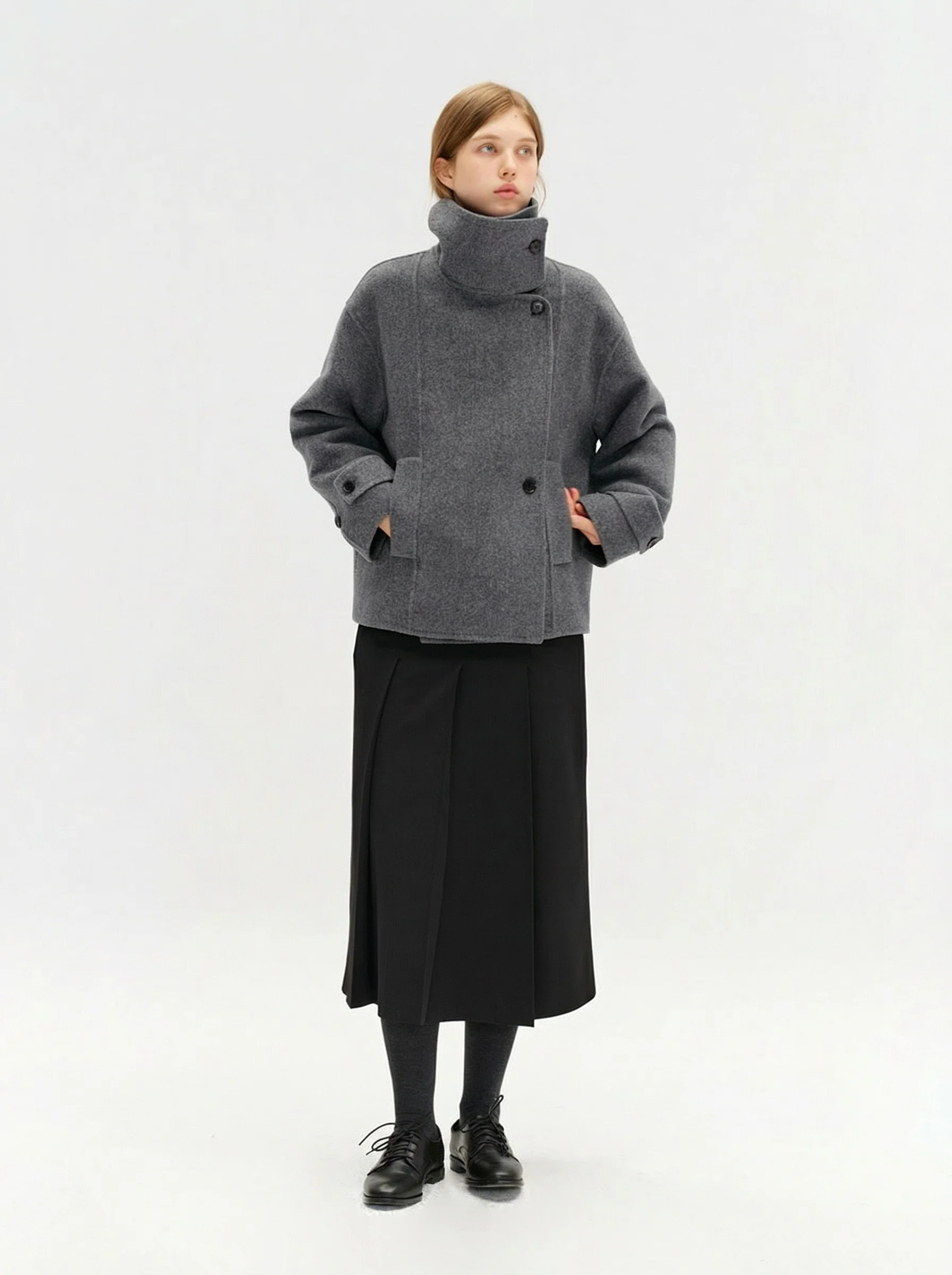 Asymmetric Funnel Jacket - Image 3