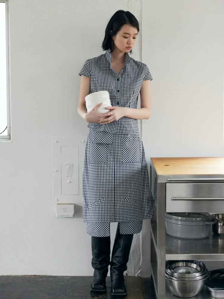 Asymmetric Gingham Shirt - Image 3