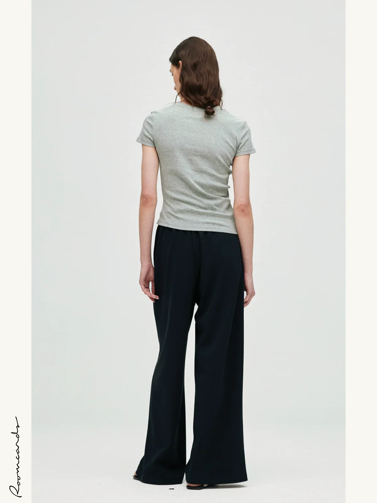 Asymmetric Pleated Cotton Tee - Image 3