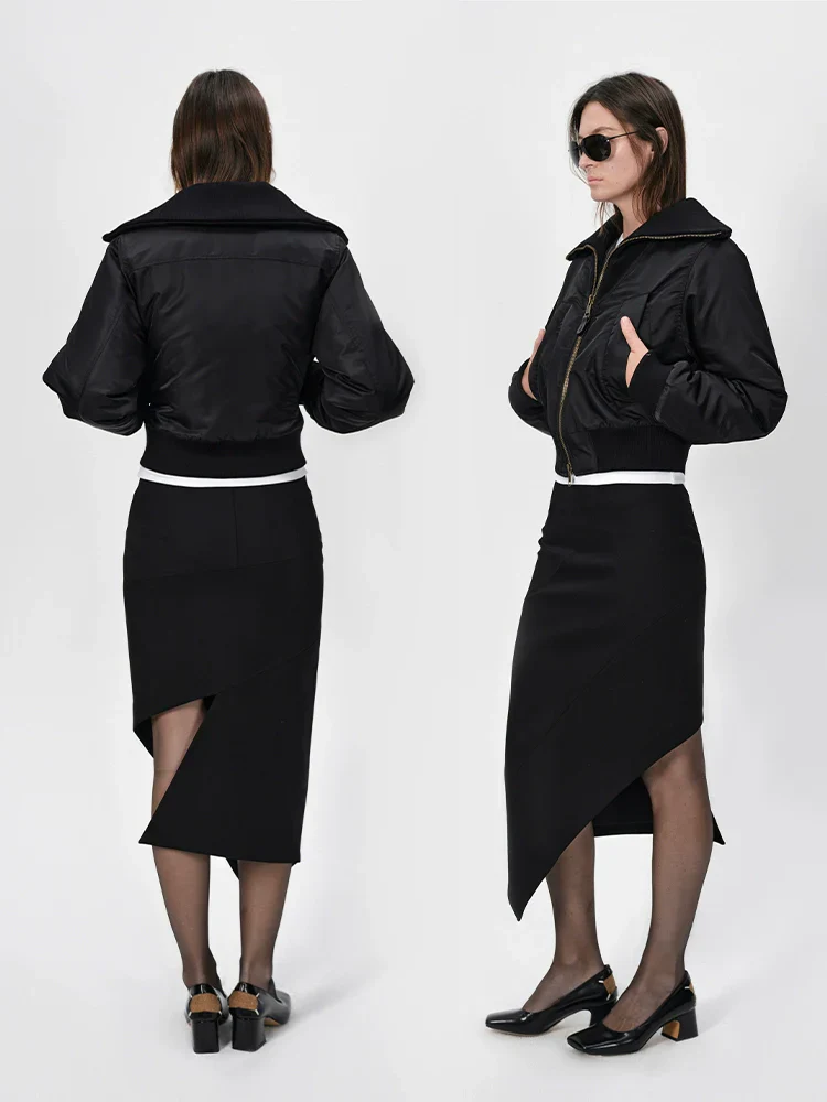 Asymmetric Split Pencil Skirt - Image 5