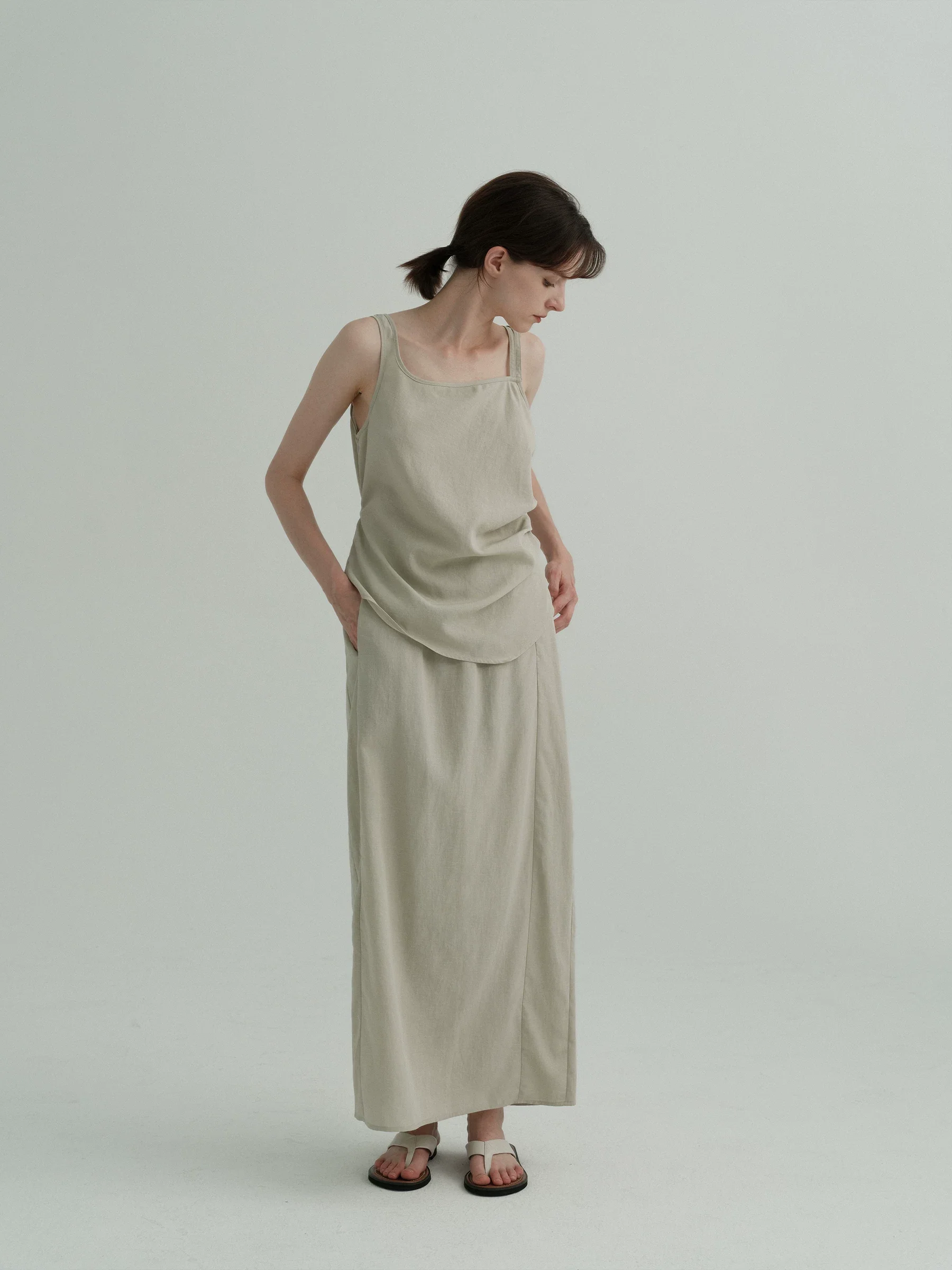 Asymmetric Strap Camisole & Tulip Skirt Set - Image 5