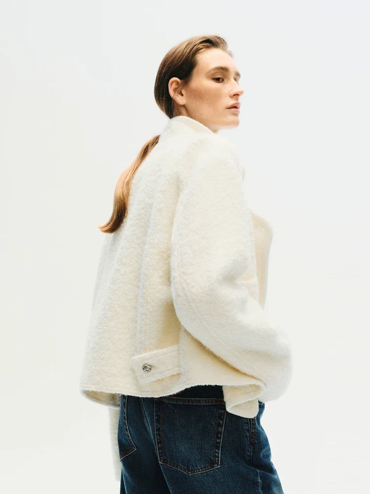 Asymmetric Textured Jacket - Image 3