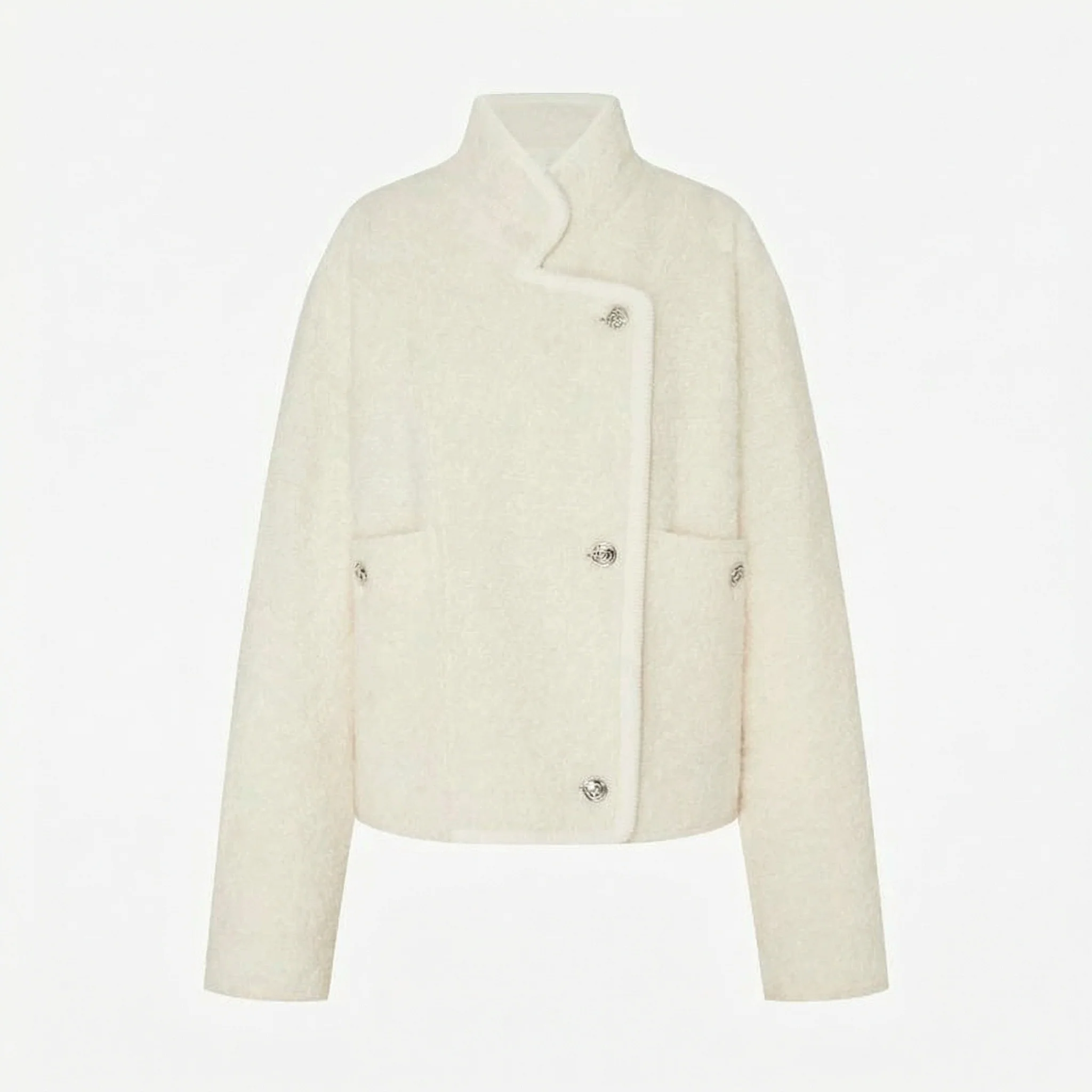 Asymmetric Textured Jacket - Image 6