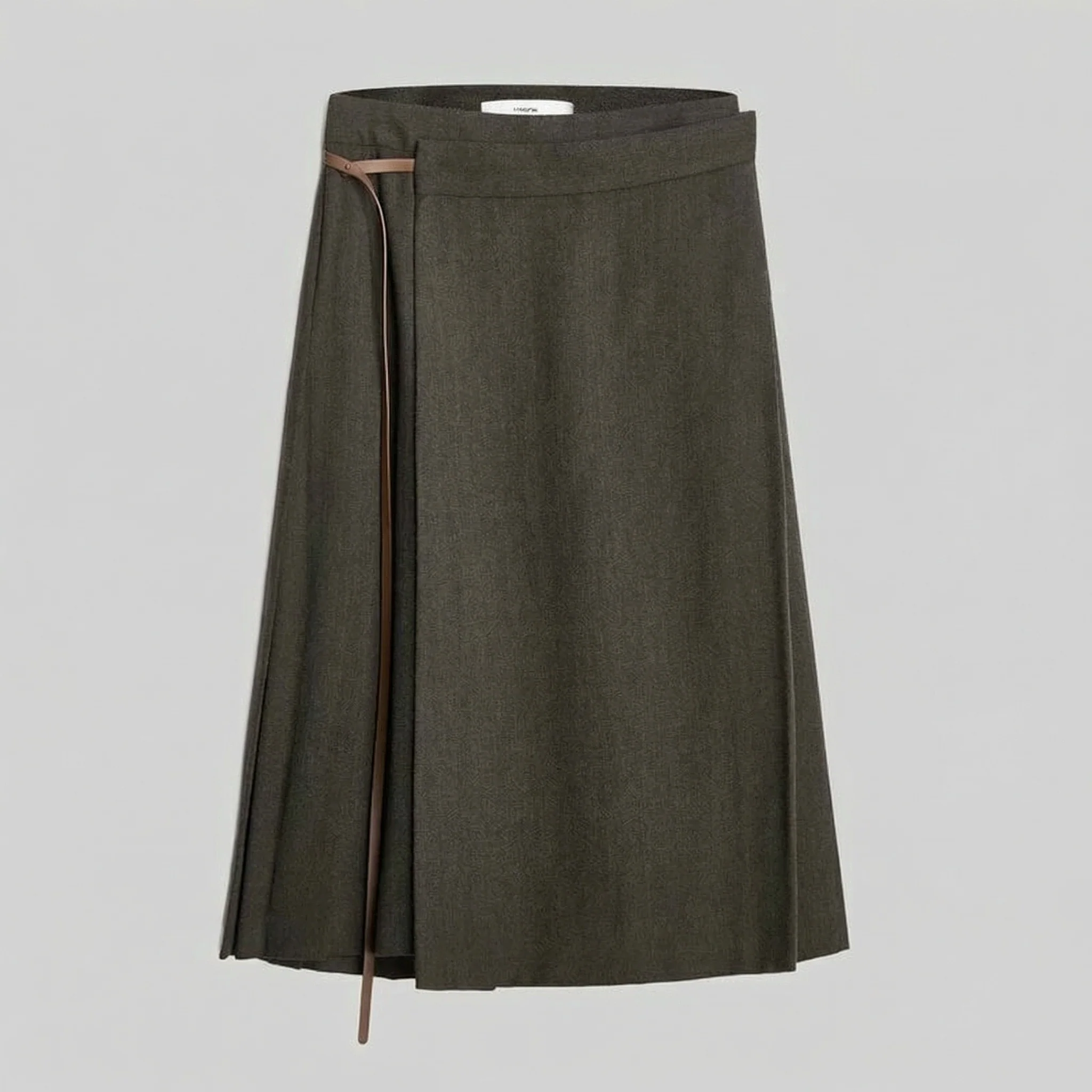 Asymmetric Wrap Midi Skirt - Image 6