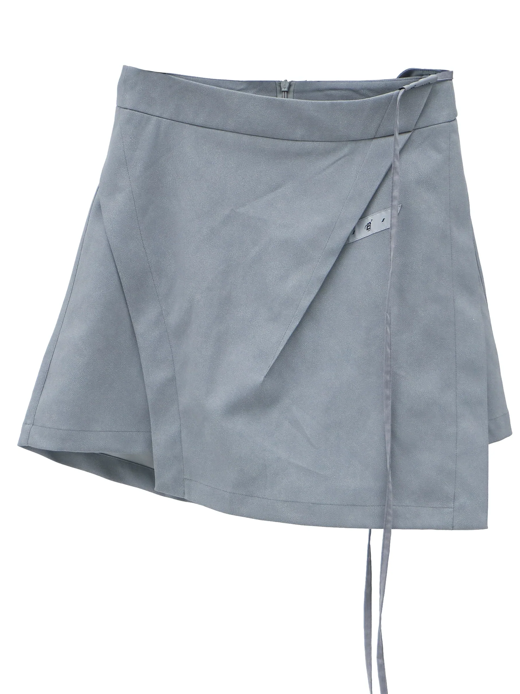 Asymmetric Wrap Mini Skirt - Image 4