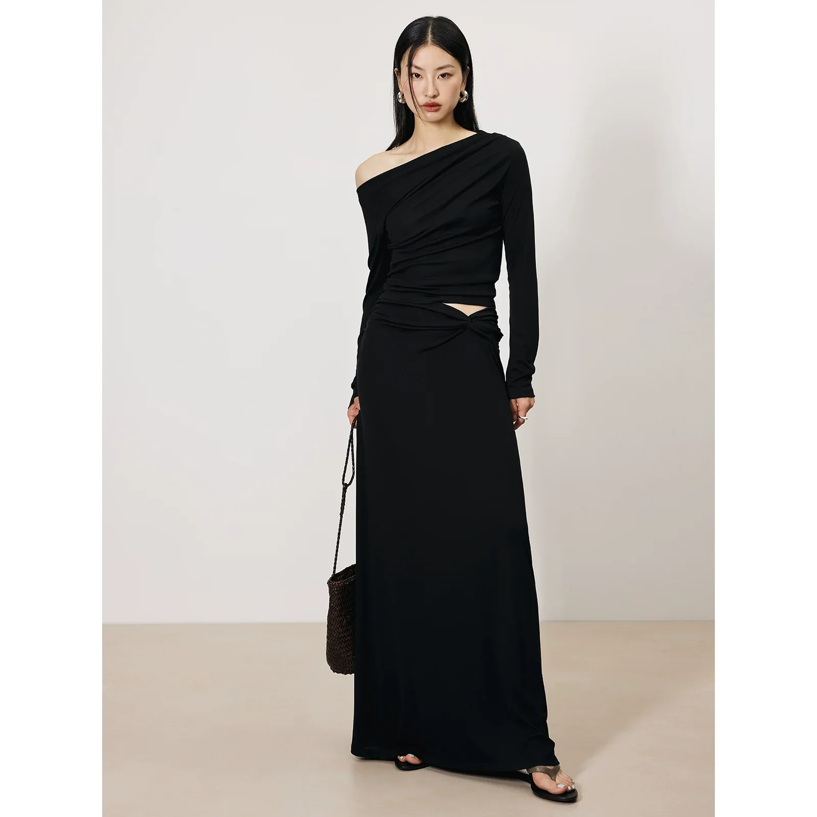 Asymmetrical Draped Ensemble - Image 5