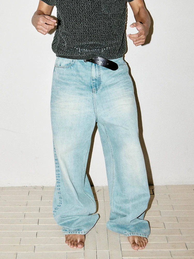 Atalantis Ice Blue Baggy Jeans