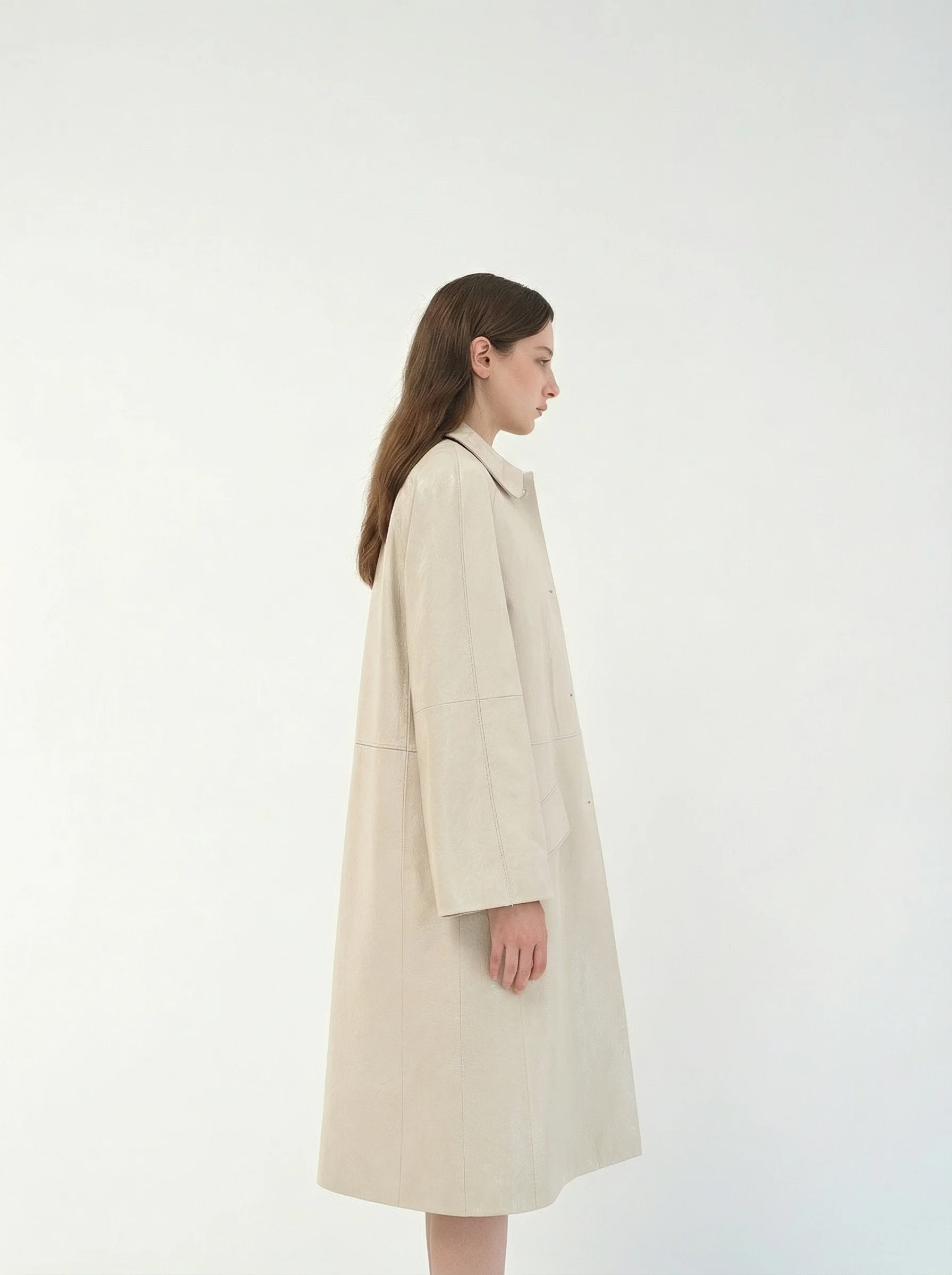 Aurora Sheepskin Peter Pan Collar Coat - Image 7