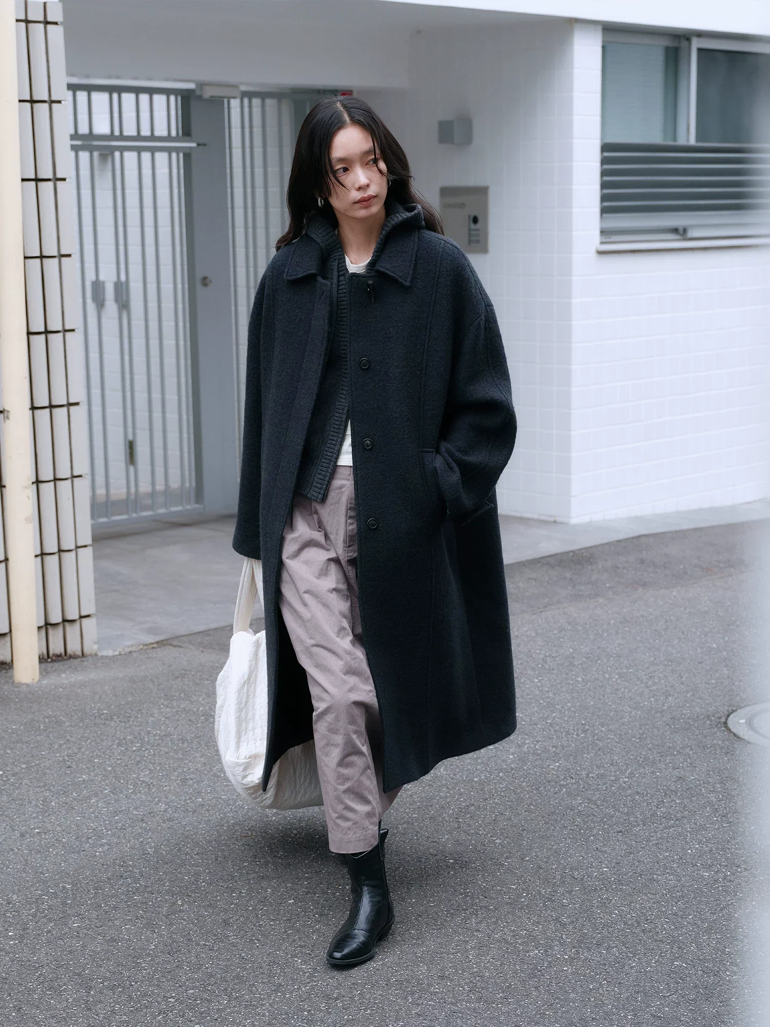 Australian Merino Wool Cocoon Coat - Image 3