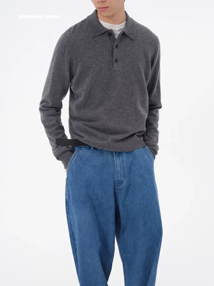 Australian Wool Polo Sweater - Image 3