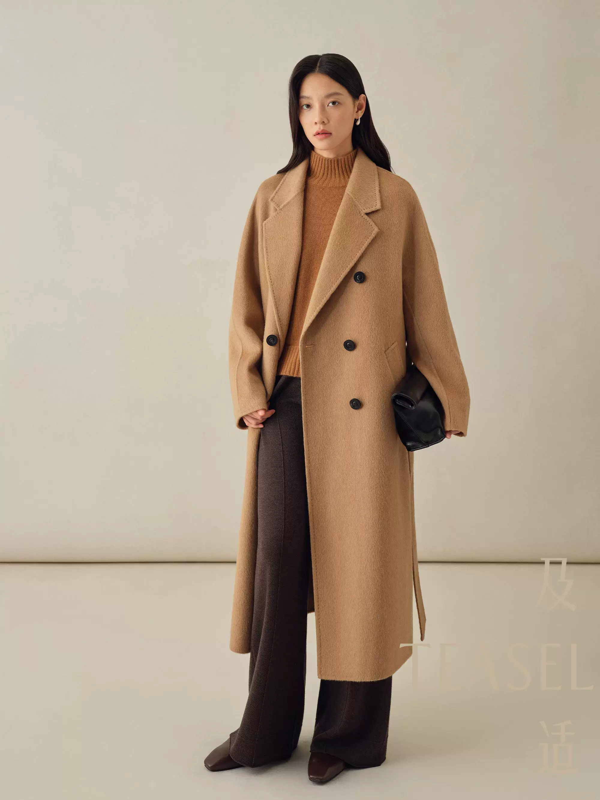 Baby Camel Hair Belted Coat