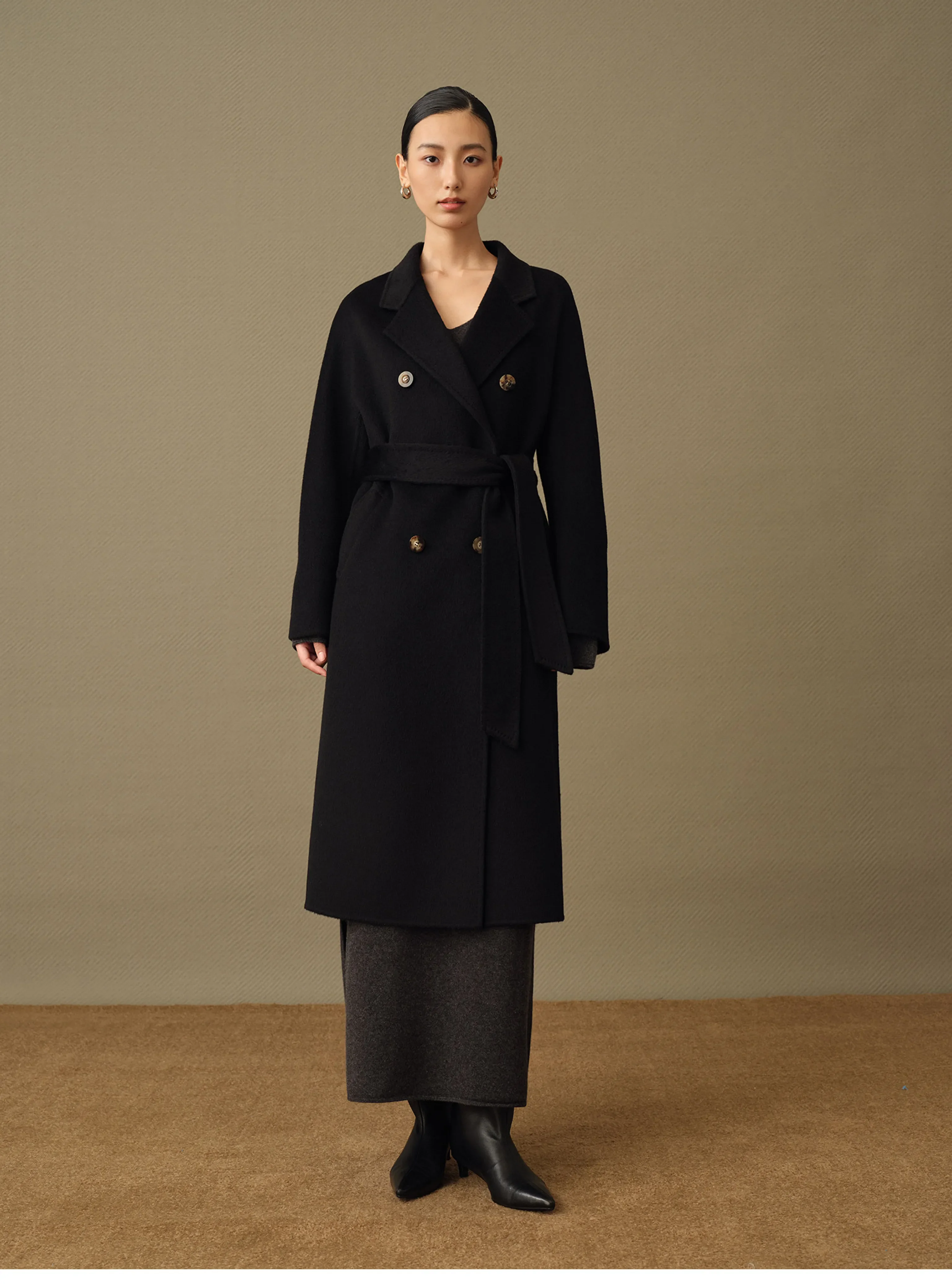 Baby Camel Hair Belted Coat - Image 7