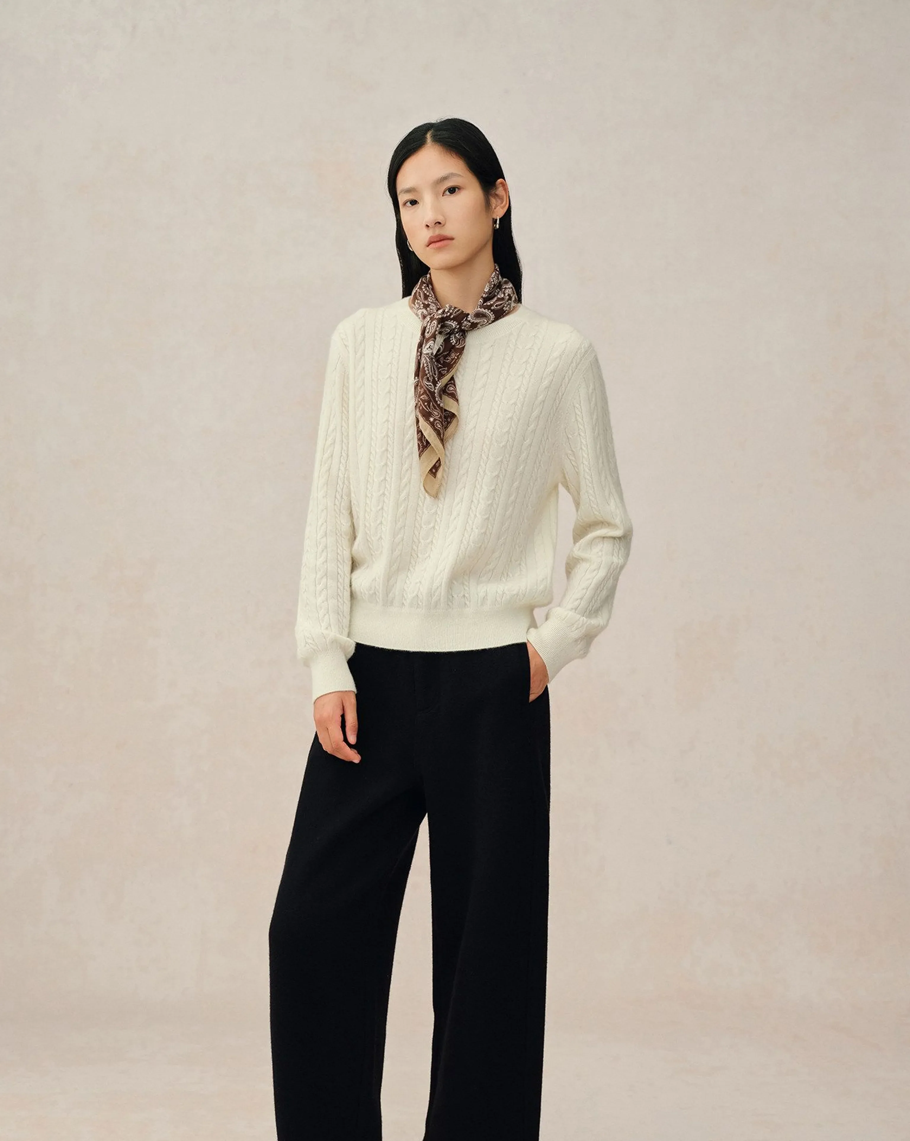Baby Cashmere Cable Crewneck Sweater