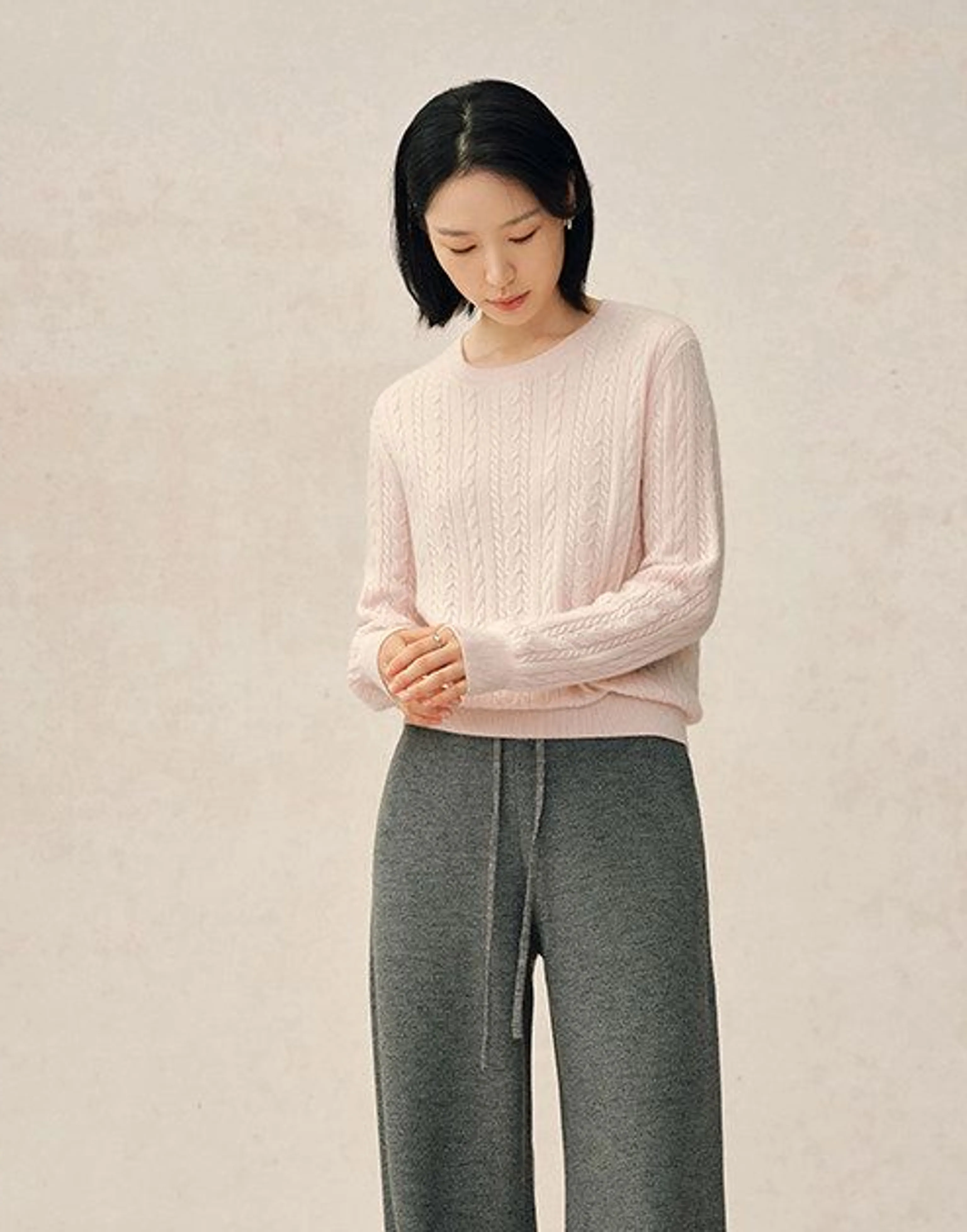 Baby Cashmere Cable Crewneck Sweater - Image 4