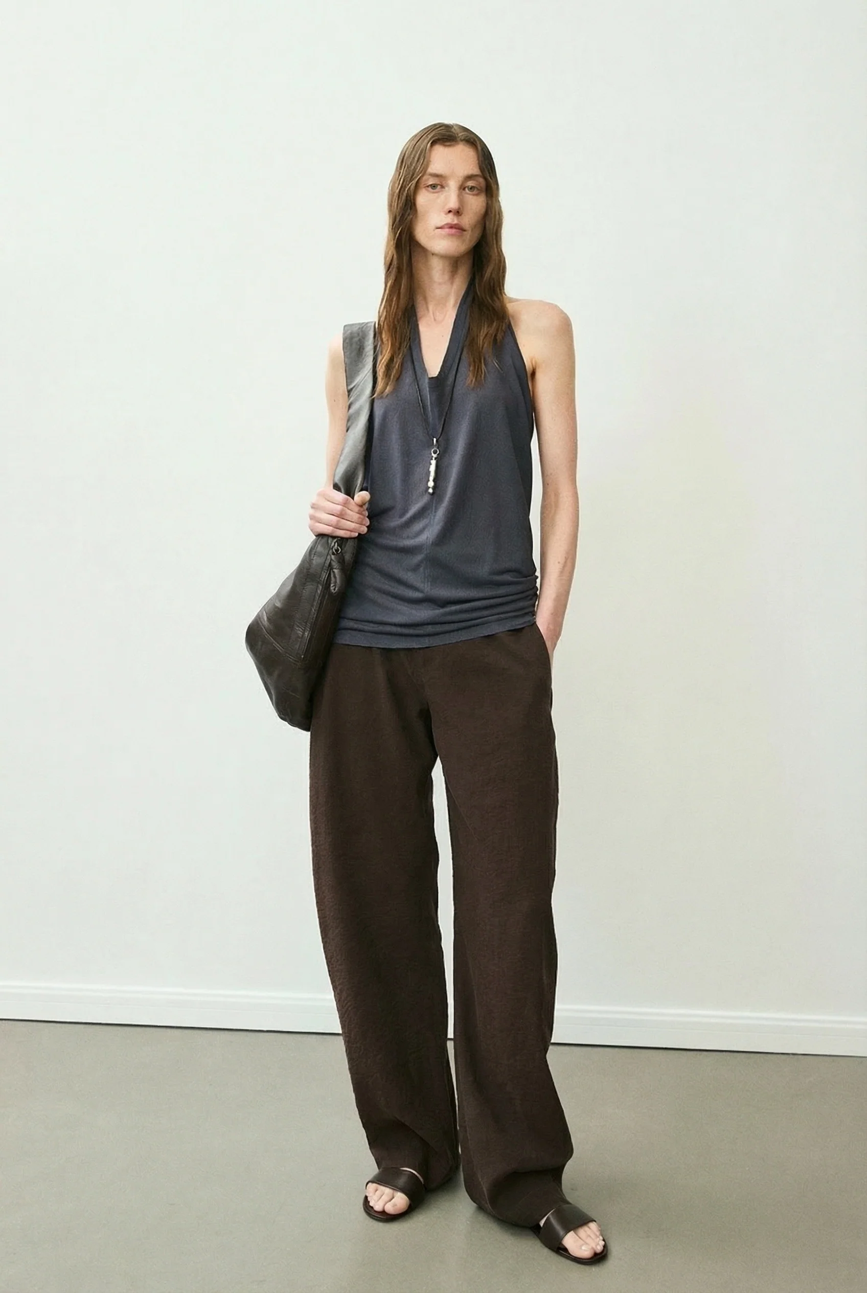 Backless Acetate Halter Top