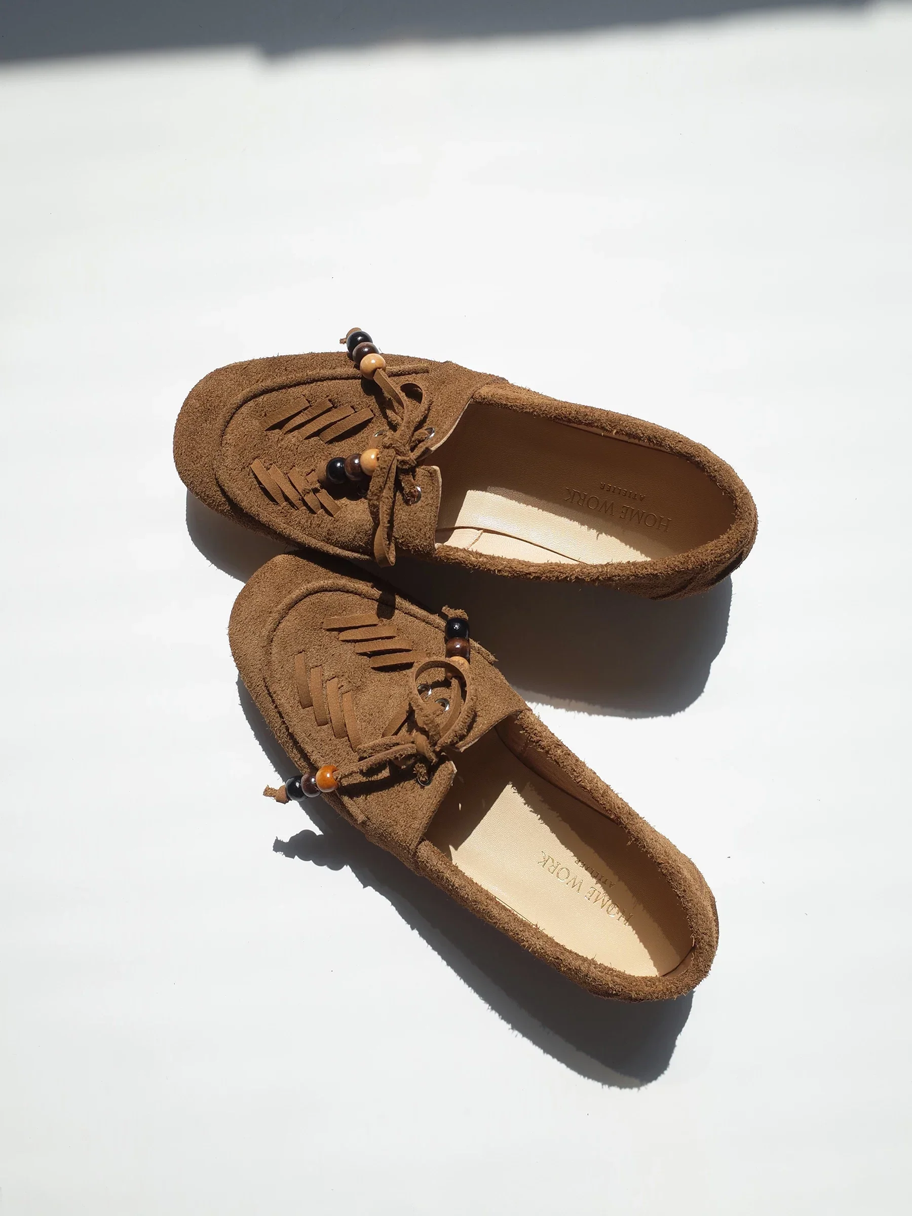 Beaded Suede Moccasins - Image 4