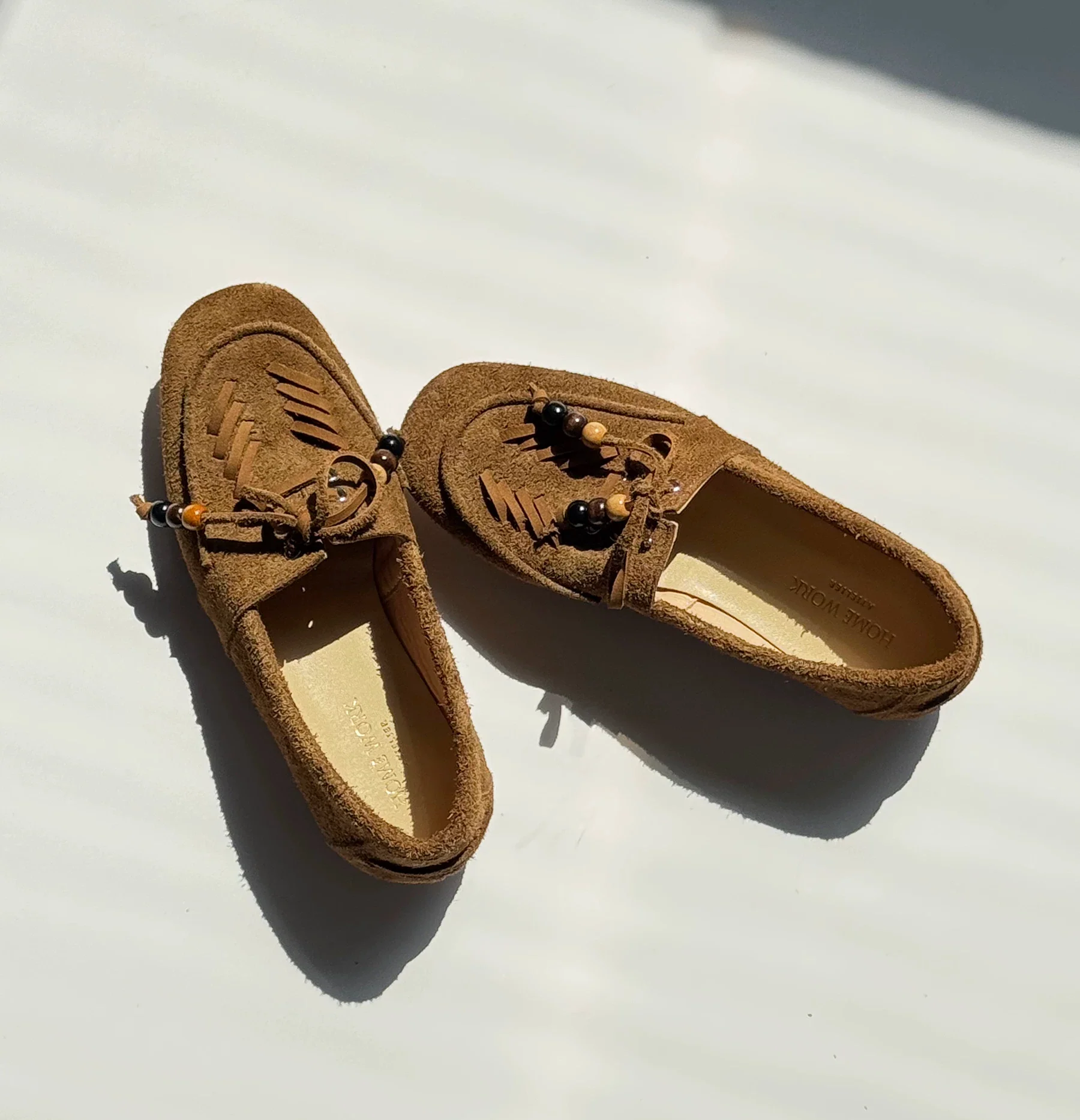 Beaded Suede Moccasins - Image 5