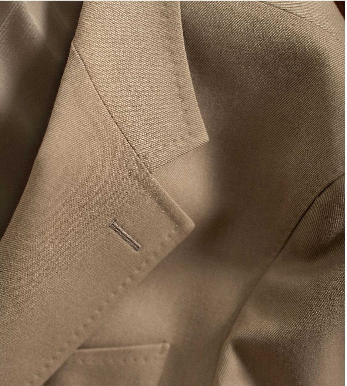 Beige Cavalry Twill Suit - Image 11
