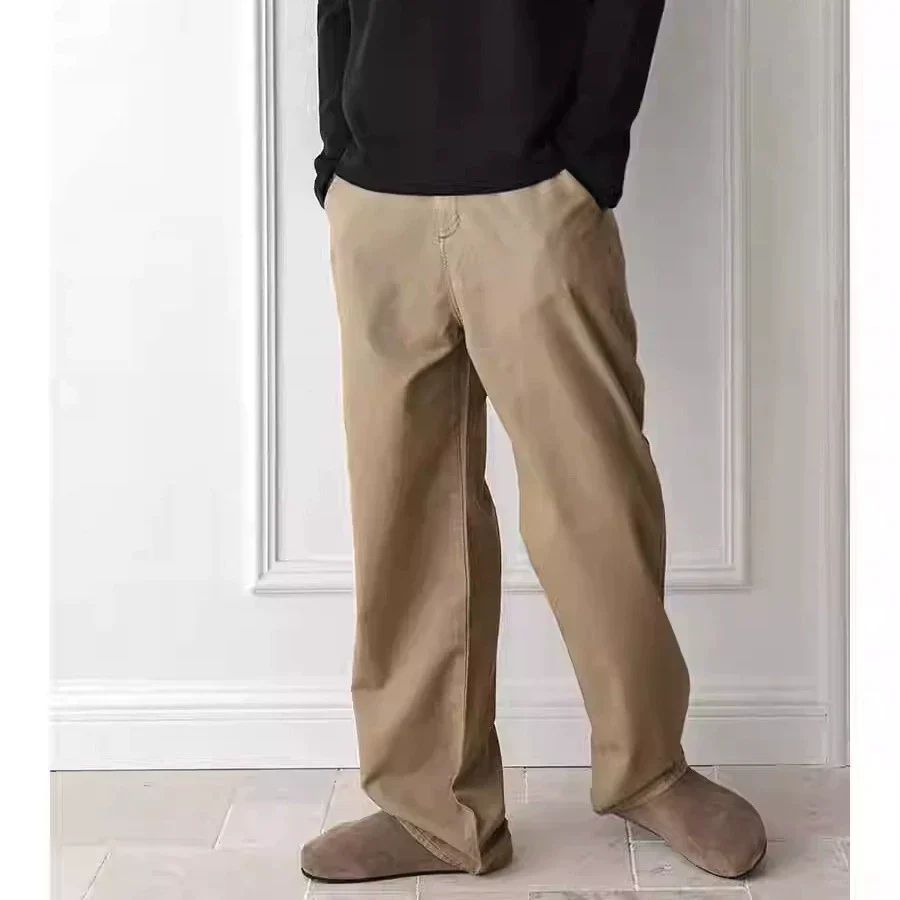 Beige Straight-Leg Casual Pants - Image 2