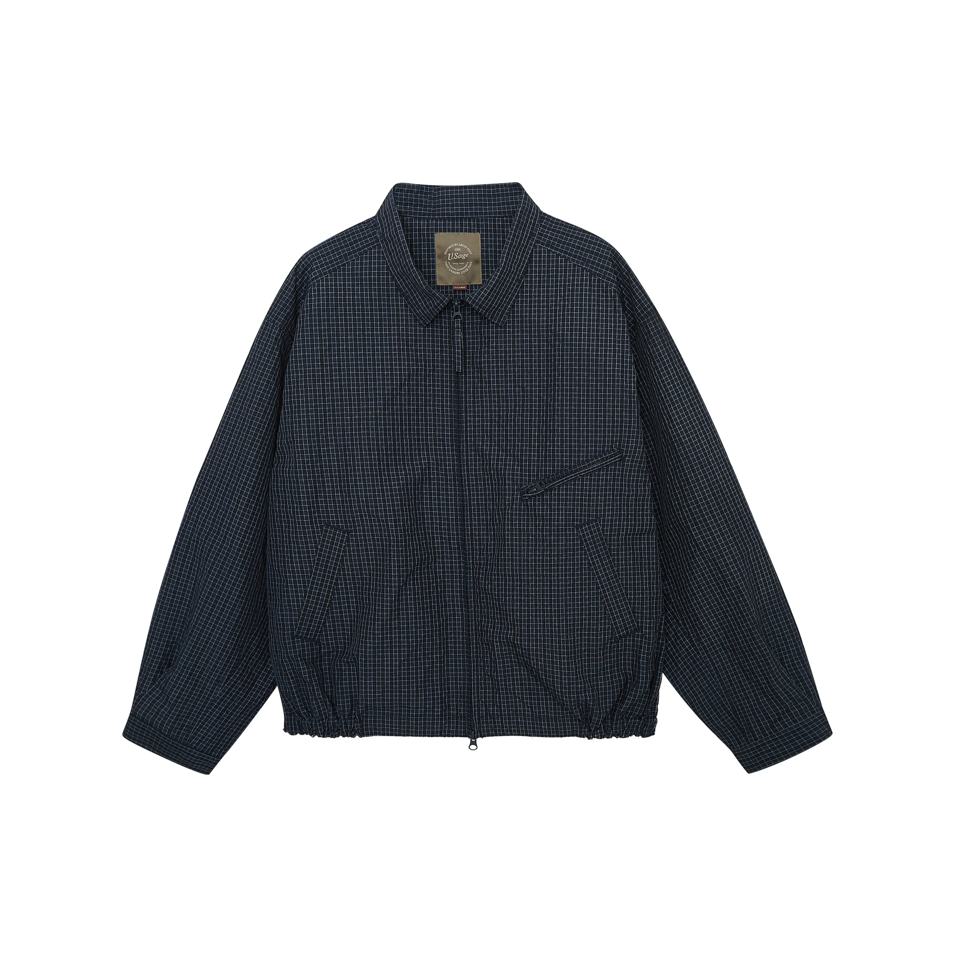 Beige Textured Harrington Jacket - Image 2
