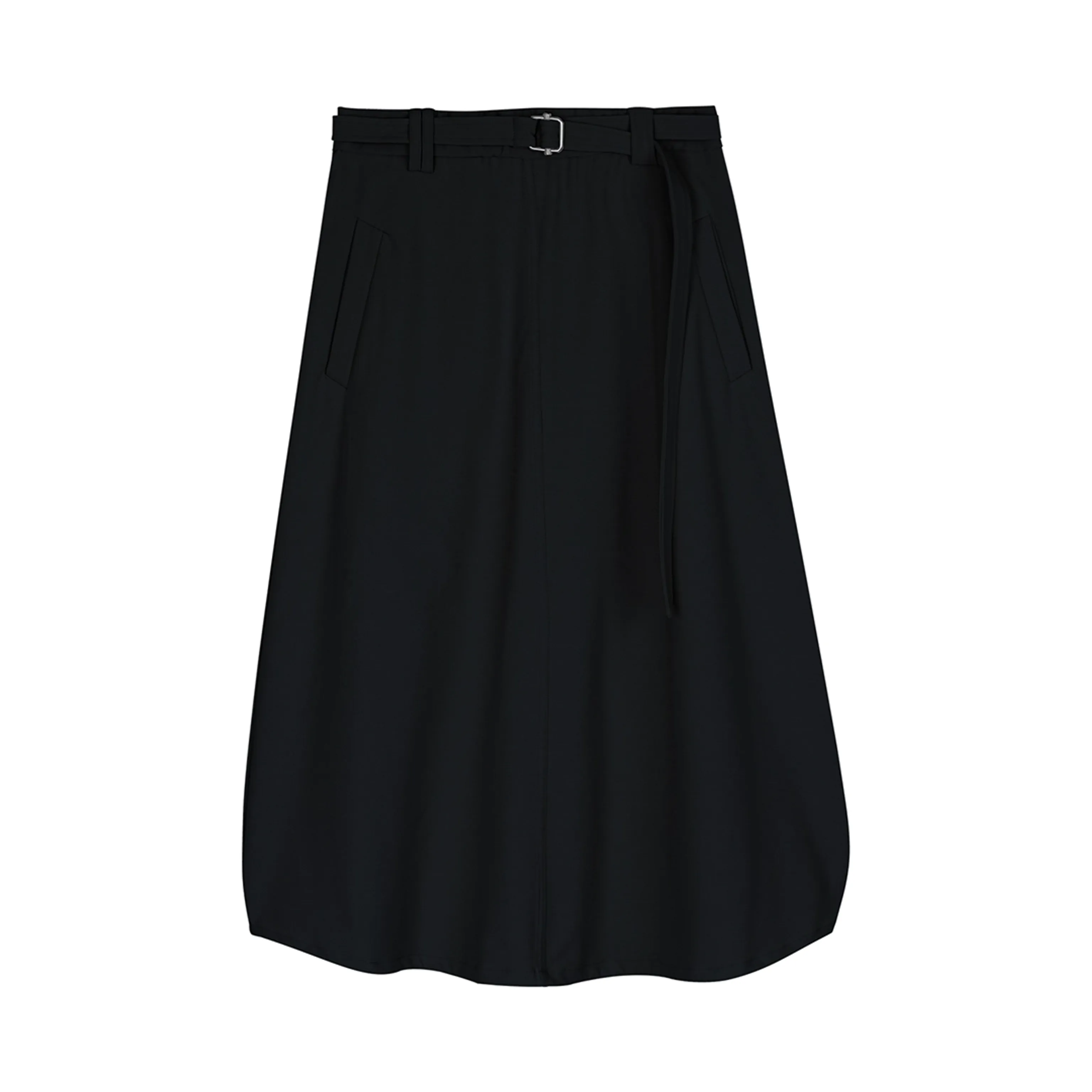 Belted Balloon-Hem Midi Skirt - Image 6