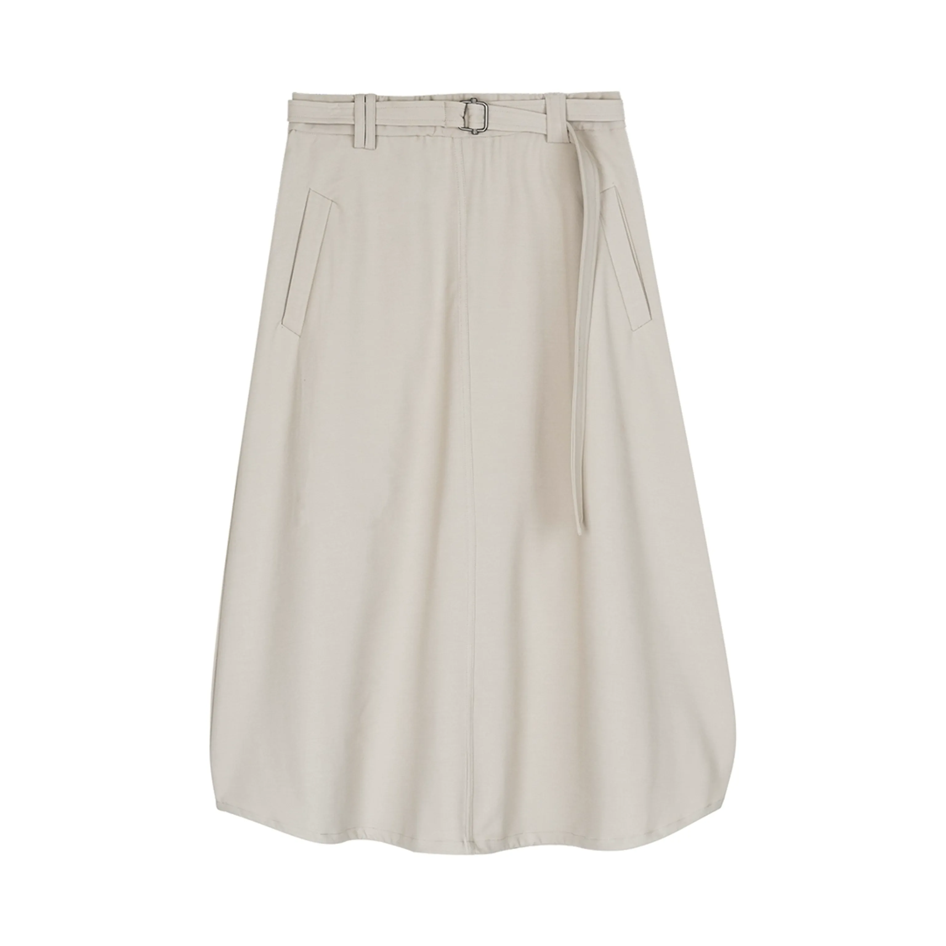 Belted Balloon-Hem Midi Skirt - Image 7