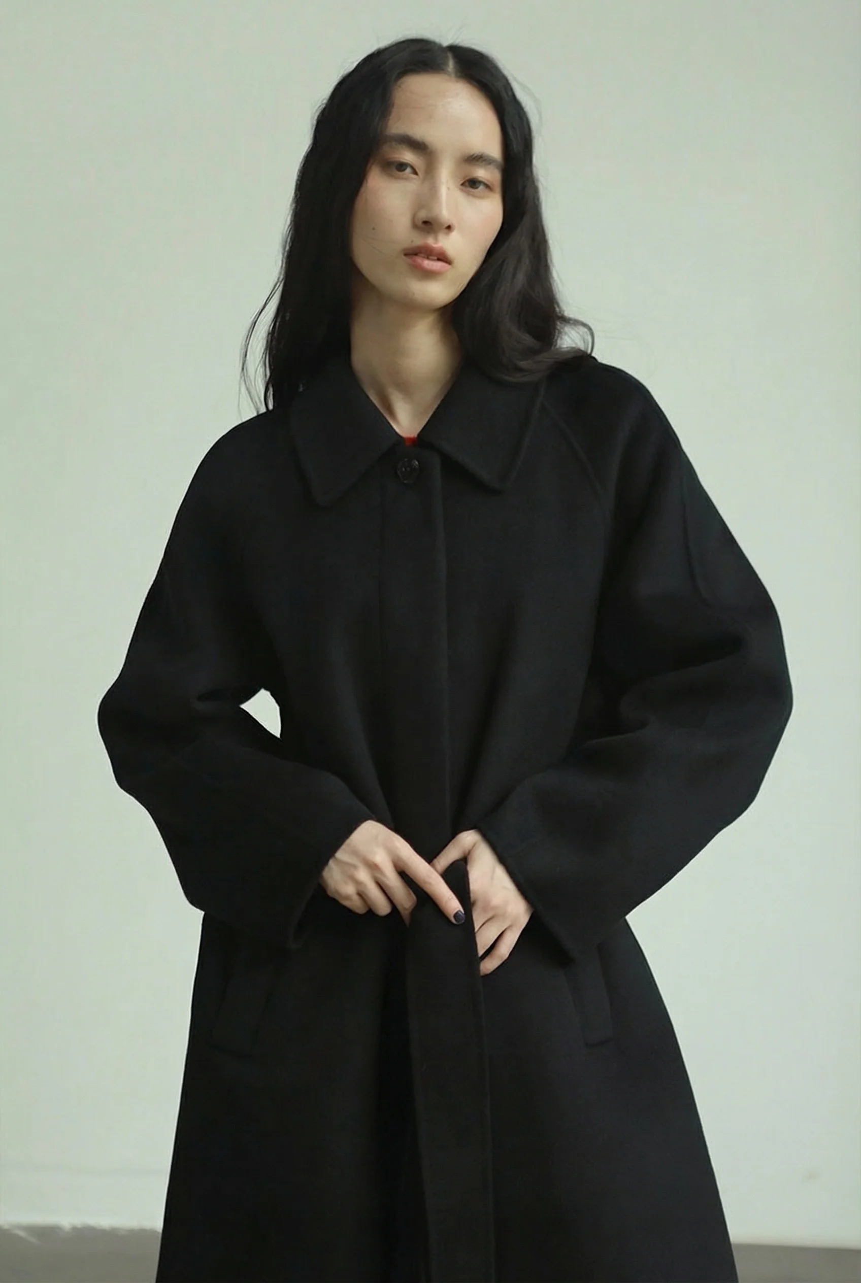 Belted Collar Coat - Image 2