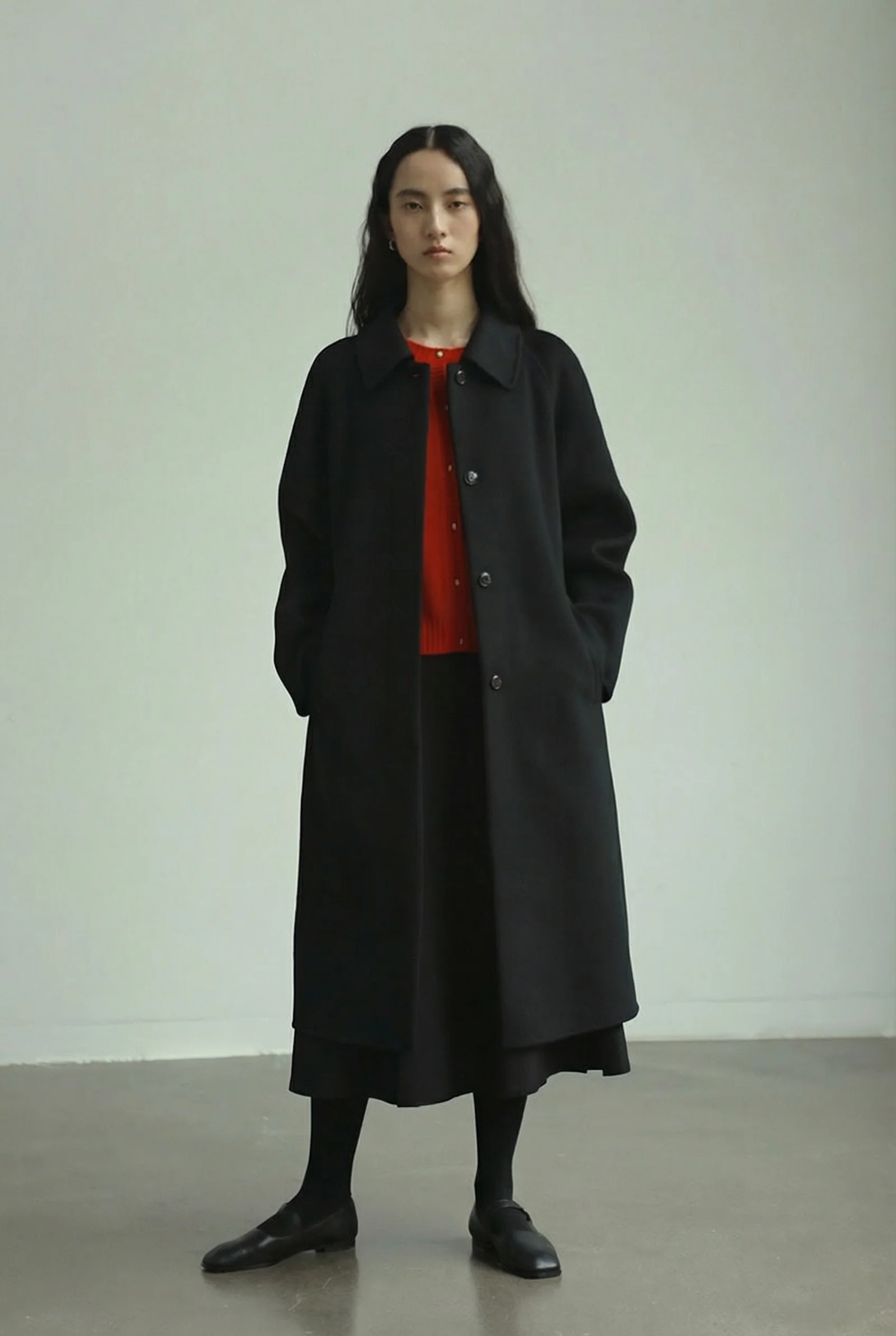 Belted Collar Coat - Image 3