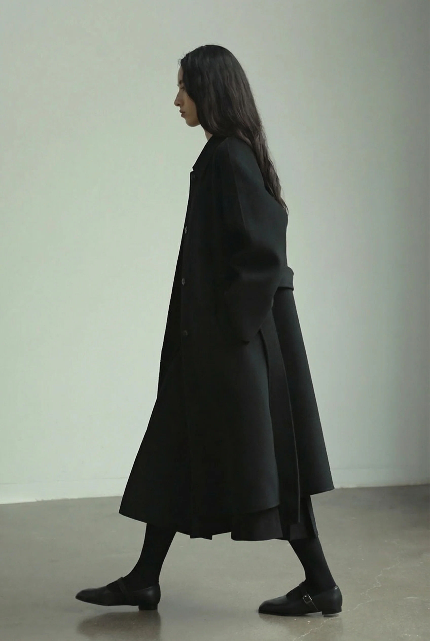 Belted Collar Coat - Image 4