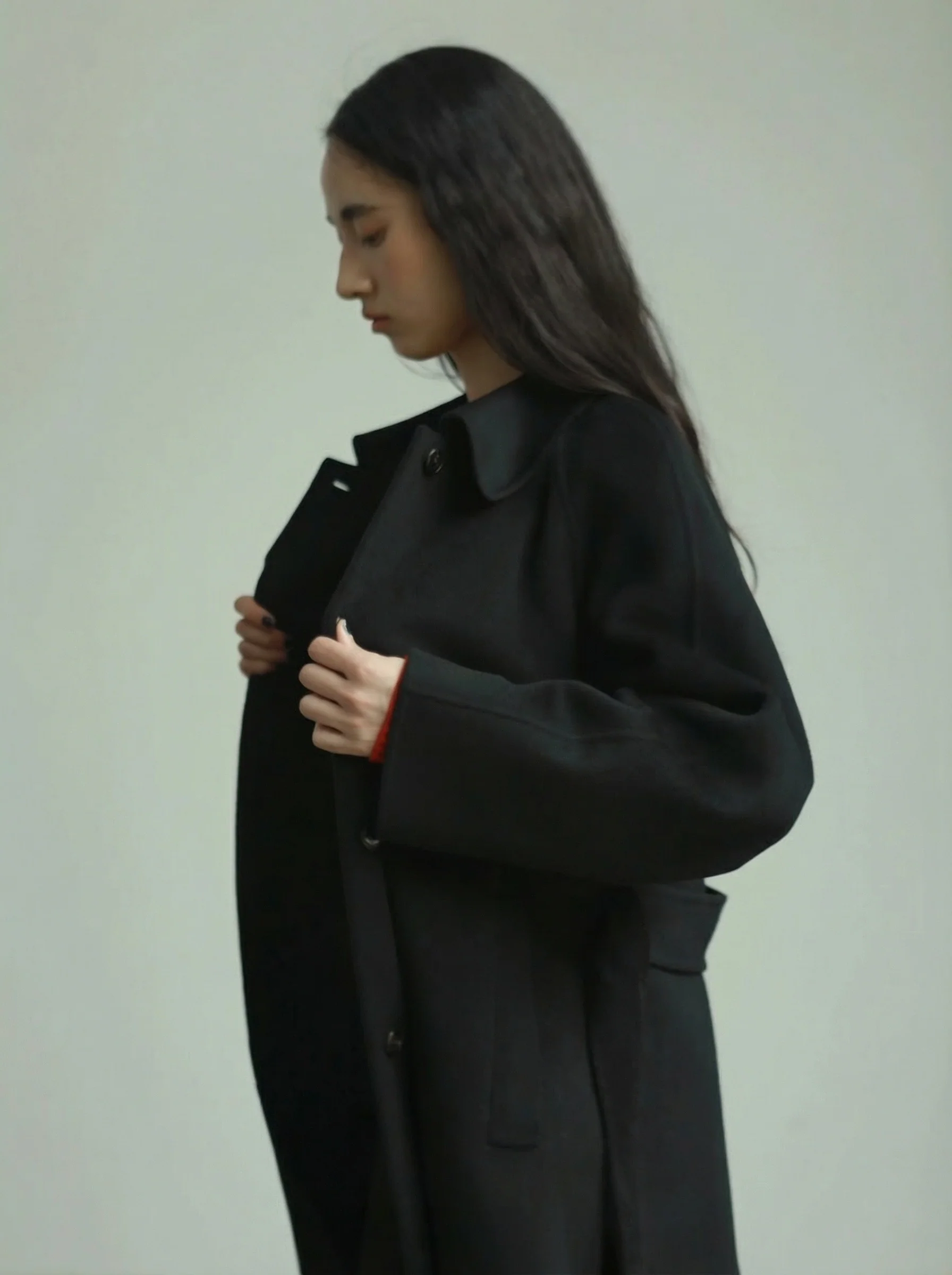 Belted Collar Coat - Image 5