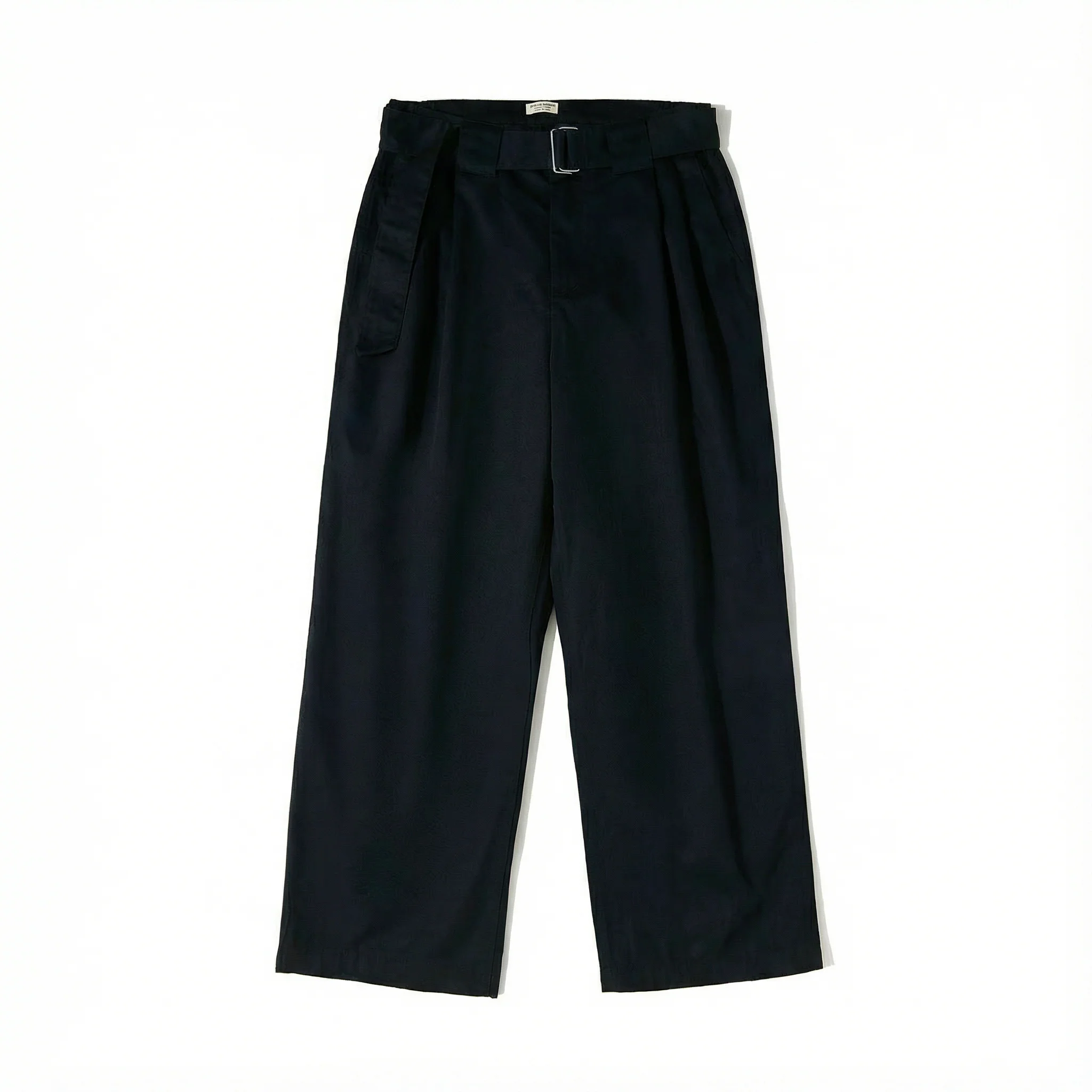 Belted Cotton Twill Wide-Leg Trousers - Image 6