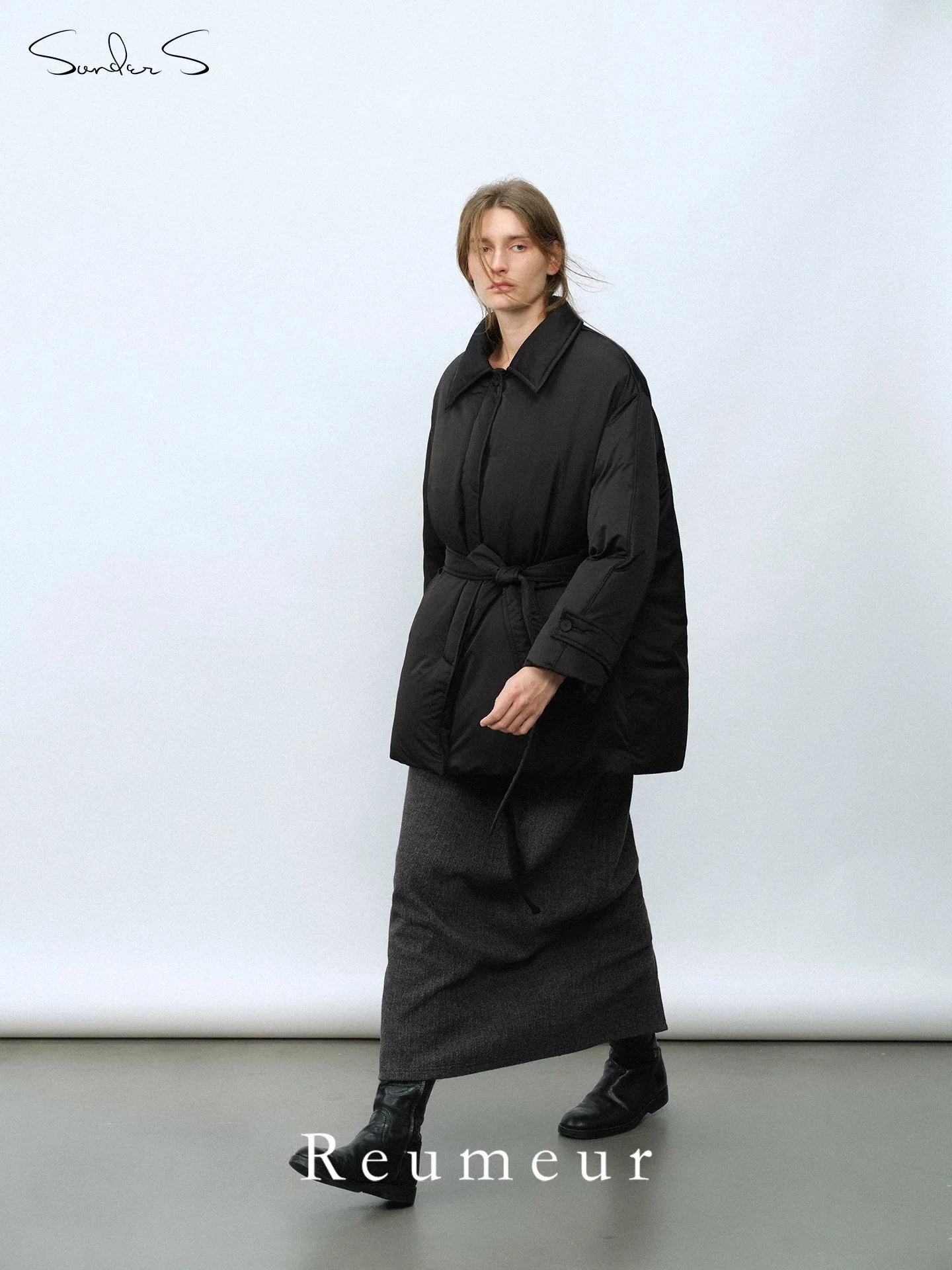 Belted Down Coat - Image 2