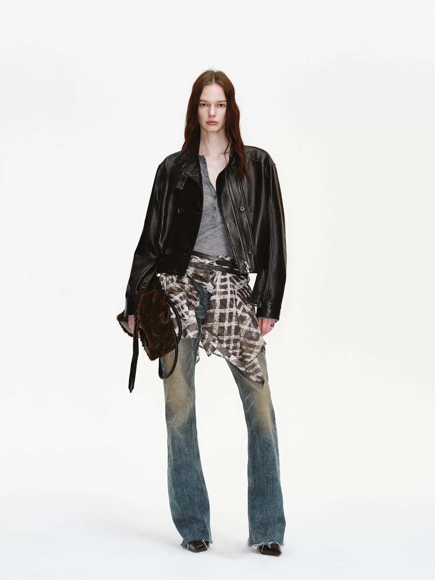 Belted Leather Jacket - Image 4