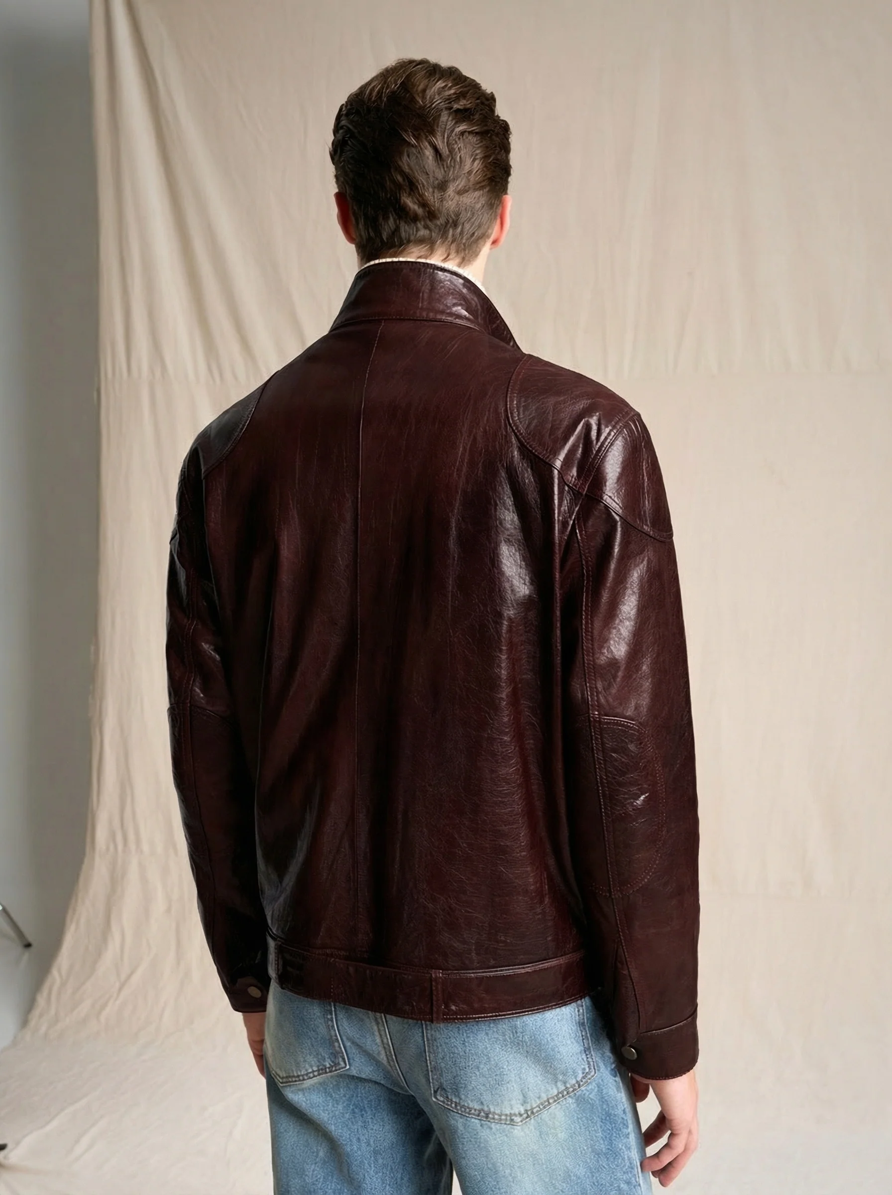 Belted Leather Jacket - Image 4