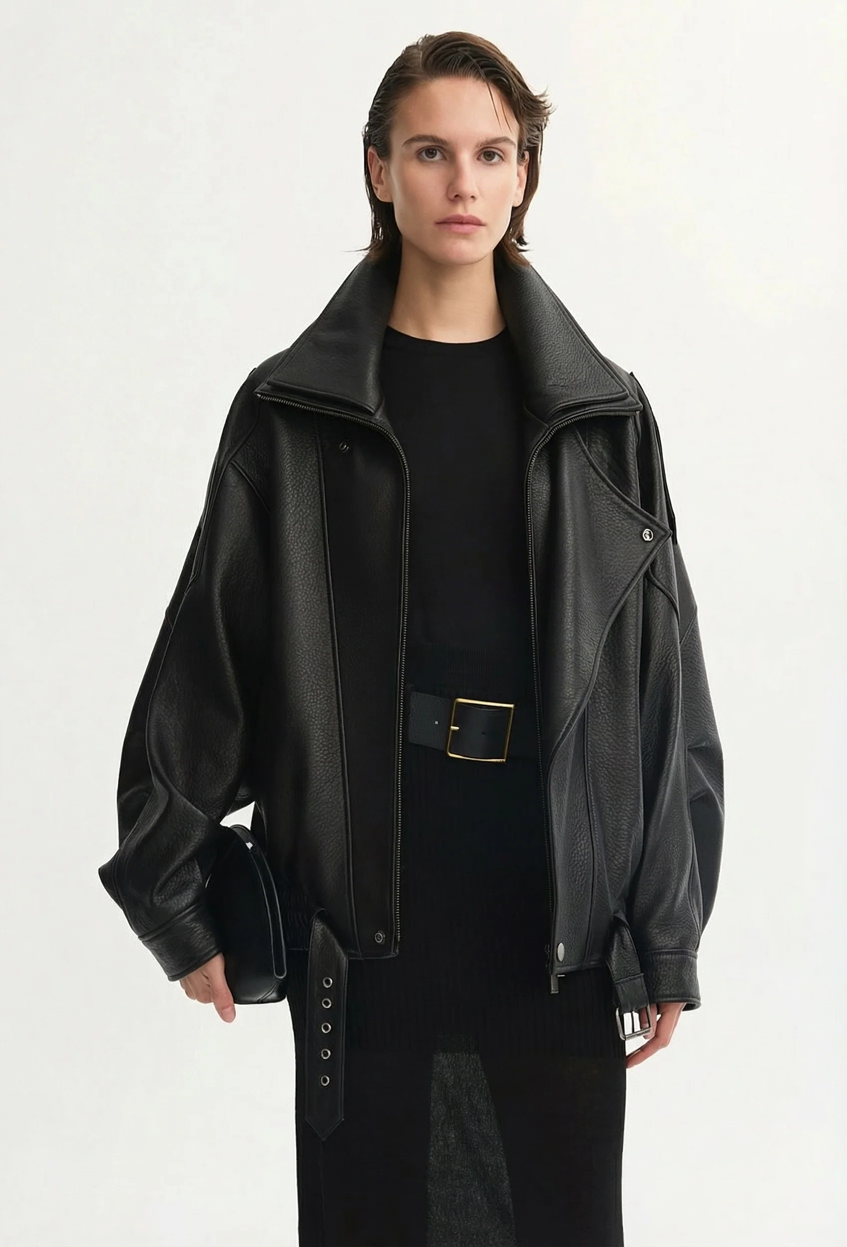 Belted Moto Jacket - Image 5
