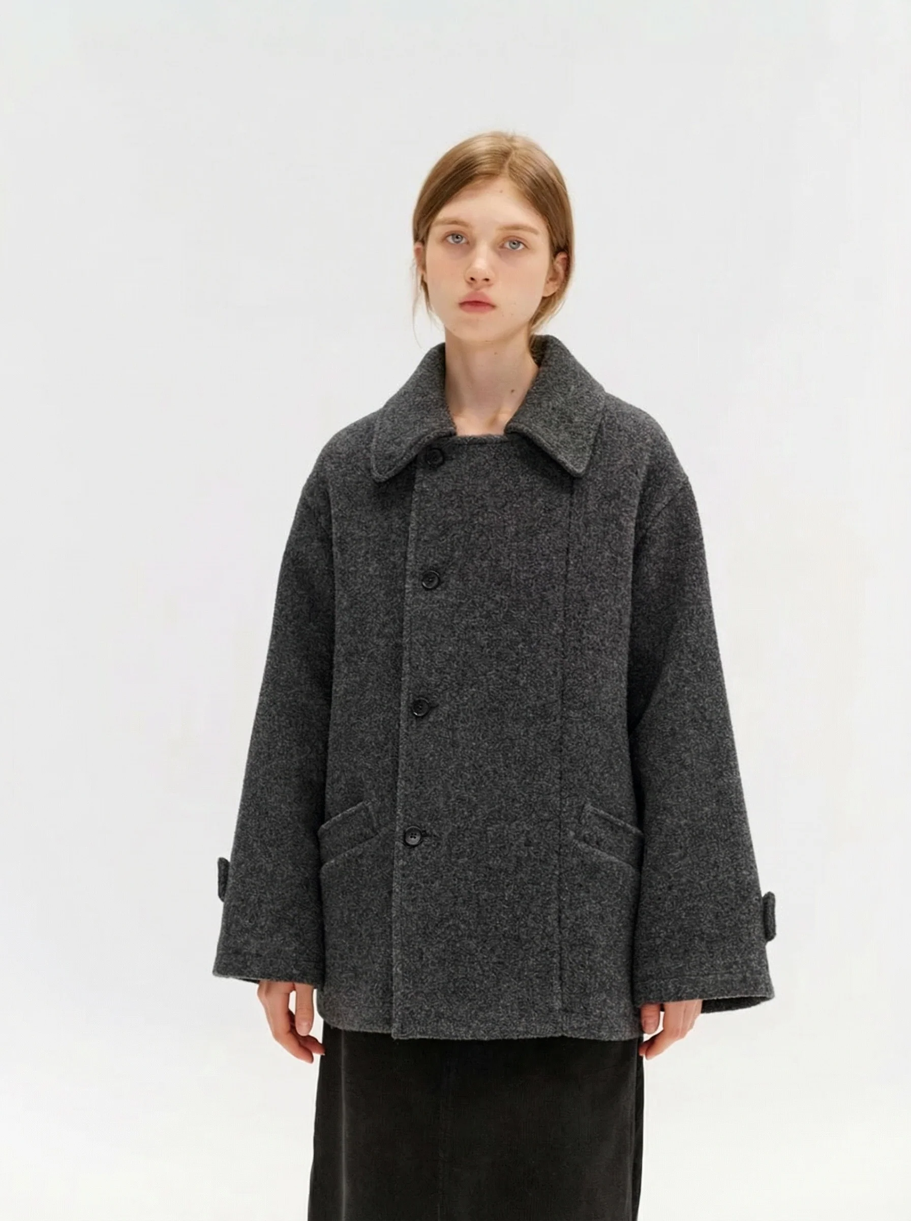 Belted Short Coat - Image 6