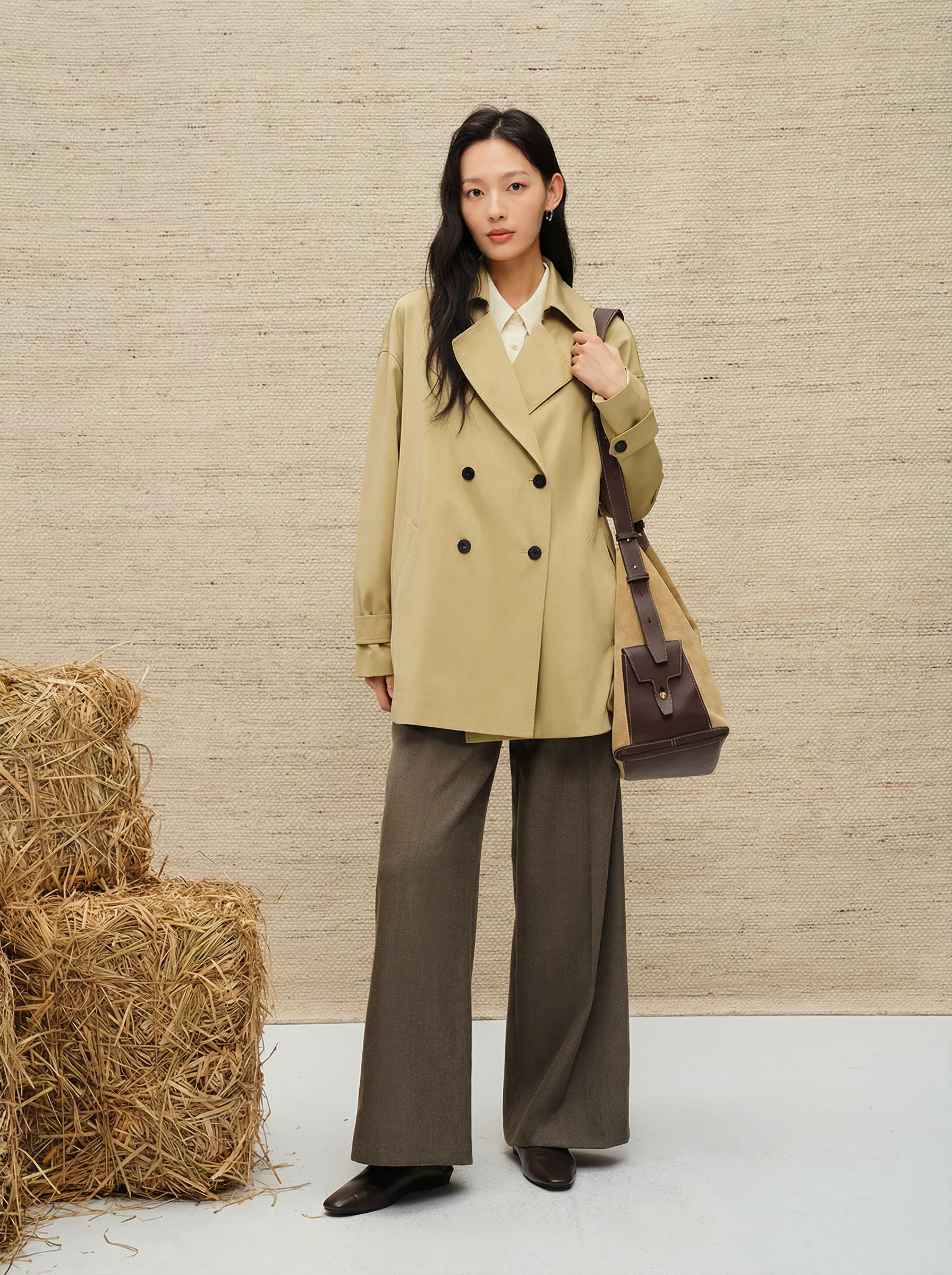 Belted Short Trench Coat - Image 5