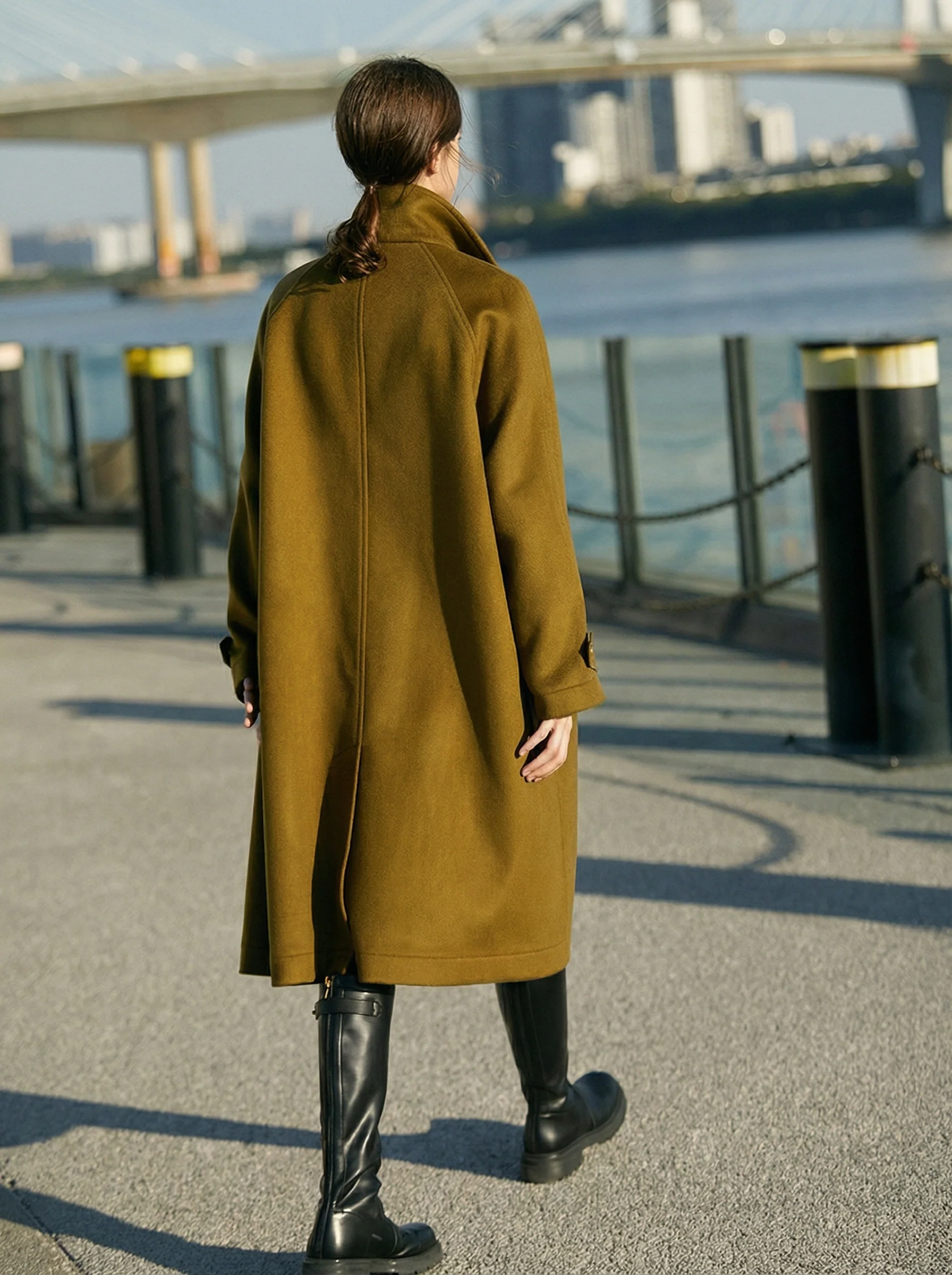 Belted Stand-Collar Coat - Image 3