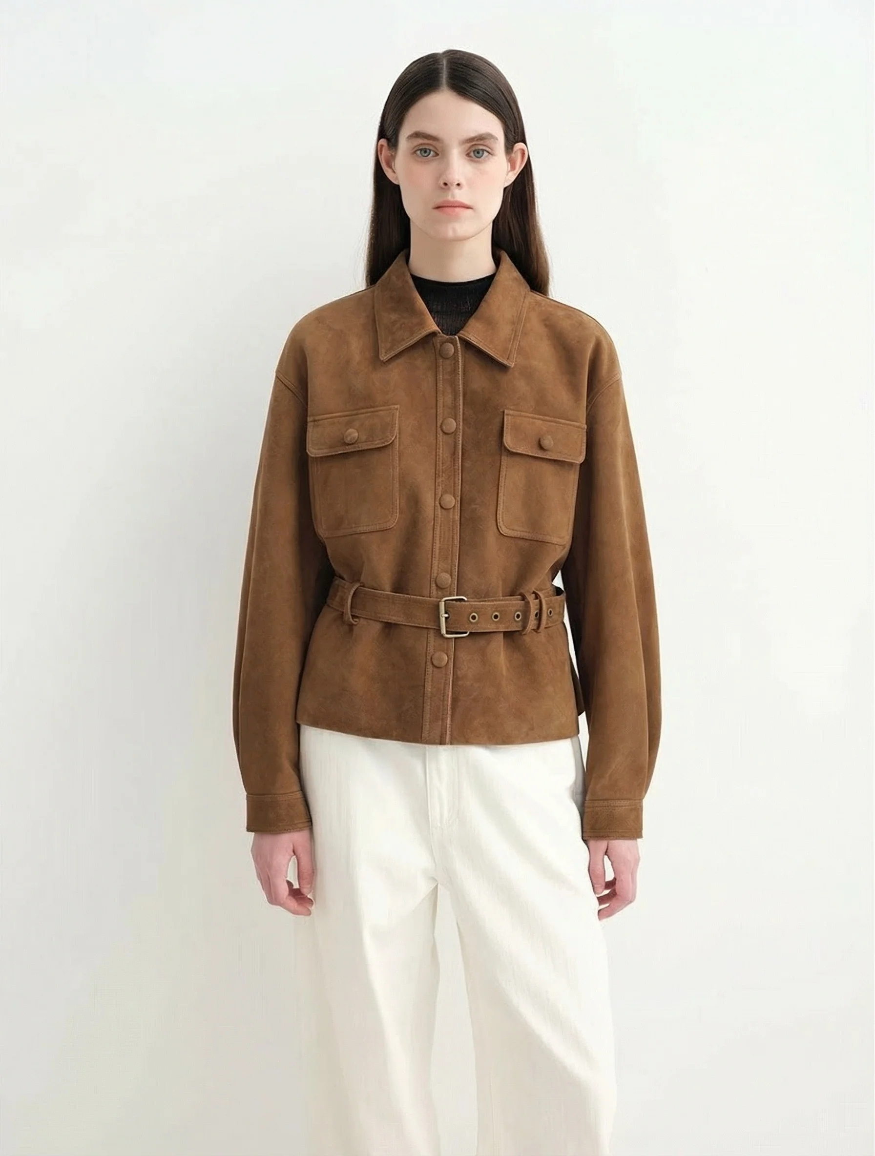 Belted Suede Jacket - Image 5
