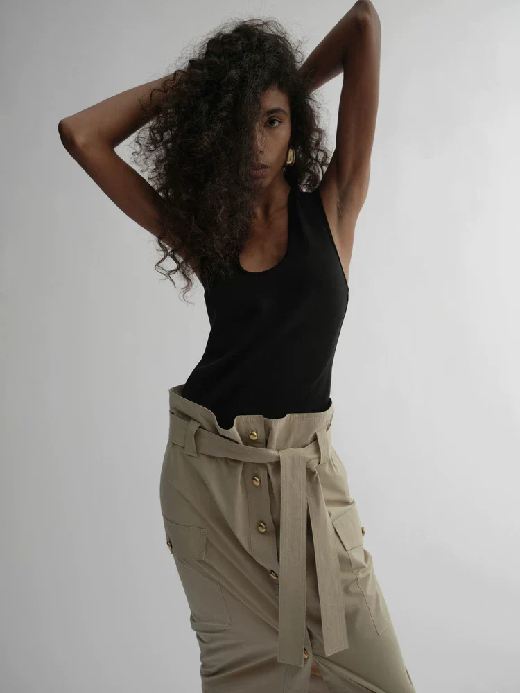 Belted Utility Midi Skirt - Image 3