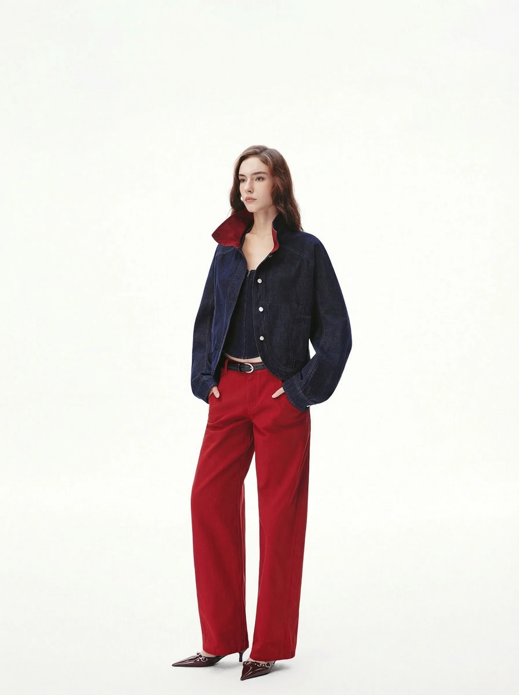 Belted Wide-Leg Jeans - Image 2