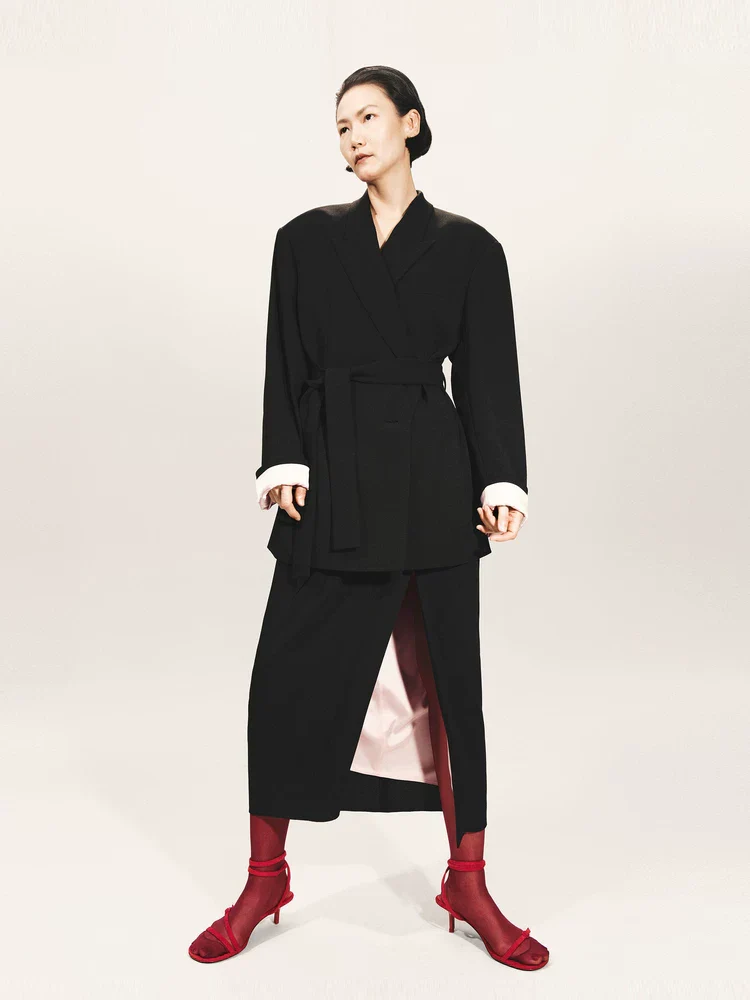 Belted Wrap Blazer - Image 2
