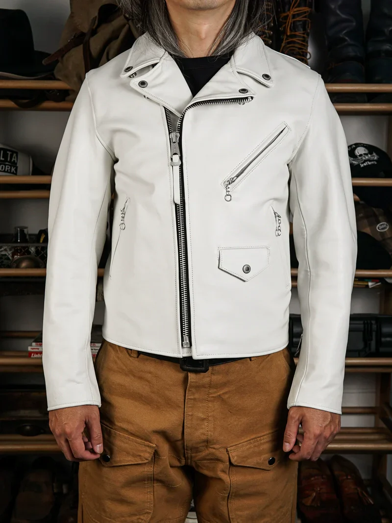 Beltless Horsehide Biker Jacket - Image 2