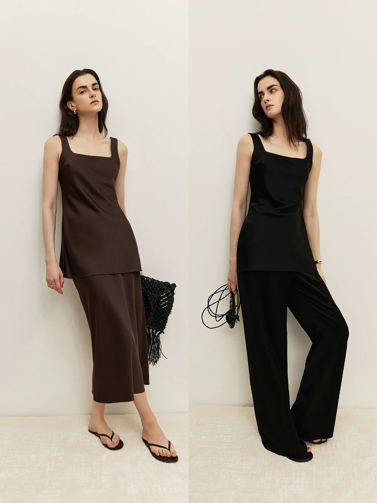 Bias-Cut Square-Neck Vest - Image 3