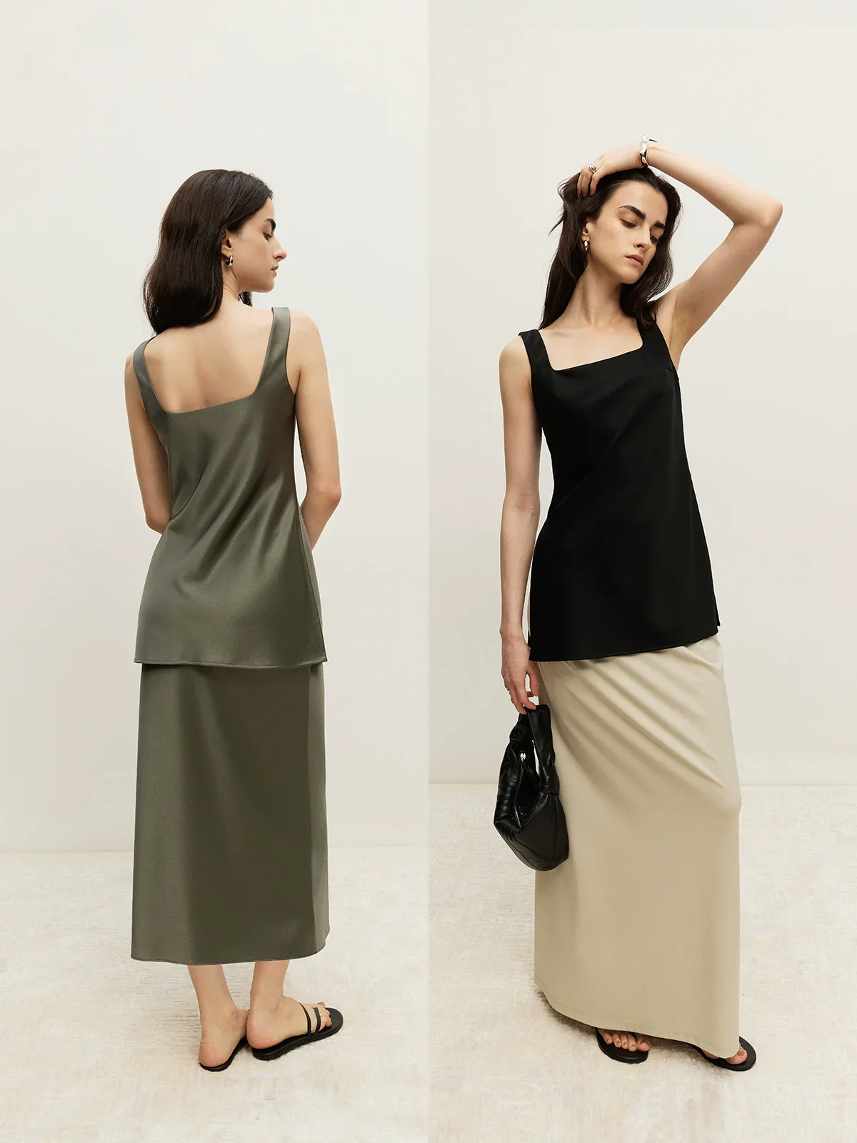 Bias-Cut Square-Neck Vest - Image 5