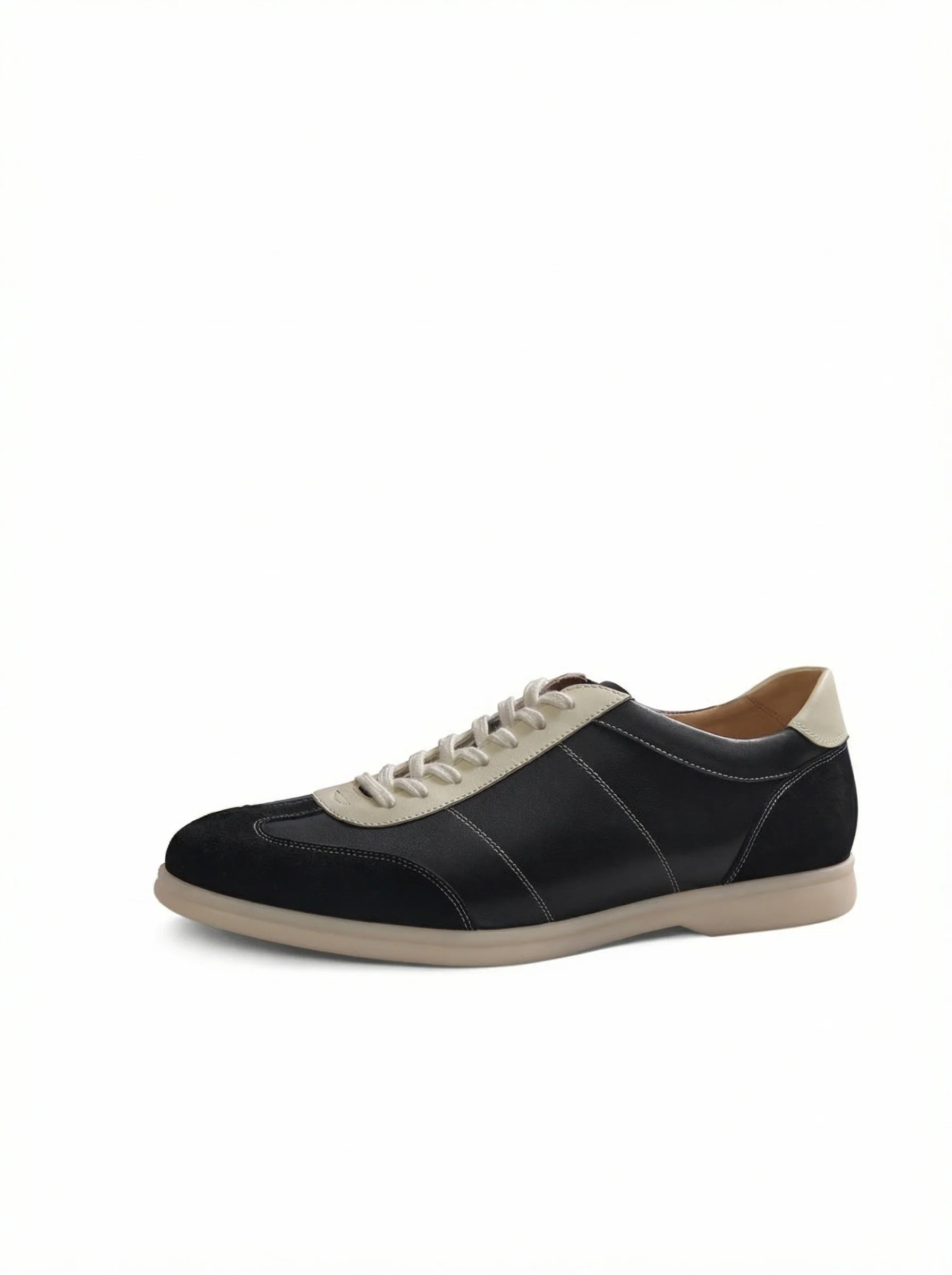 Black Calf Leather Retro Sneaker - Image 5