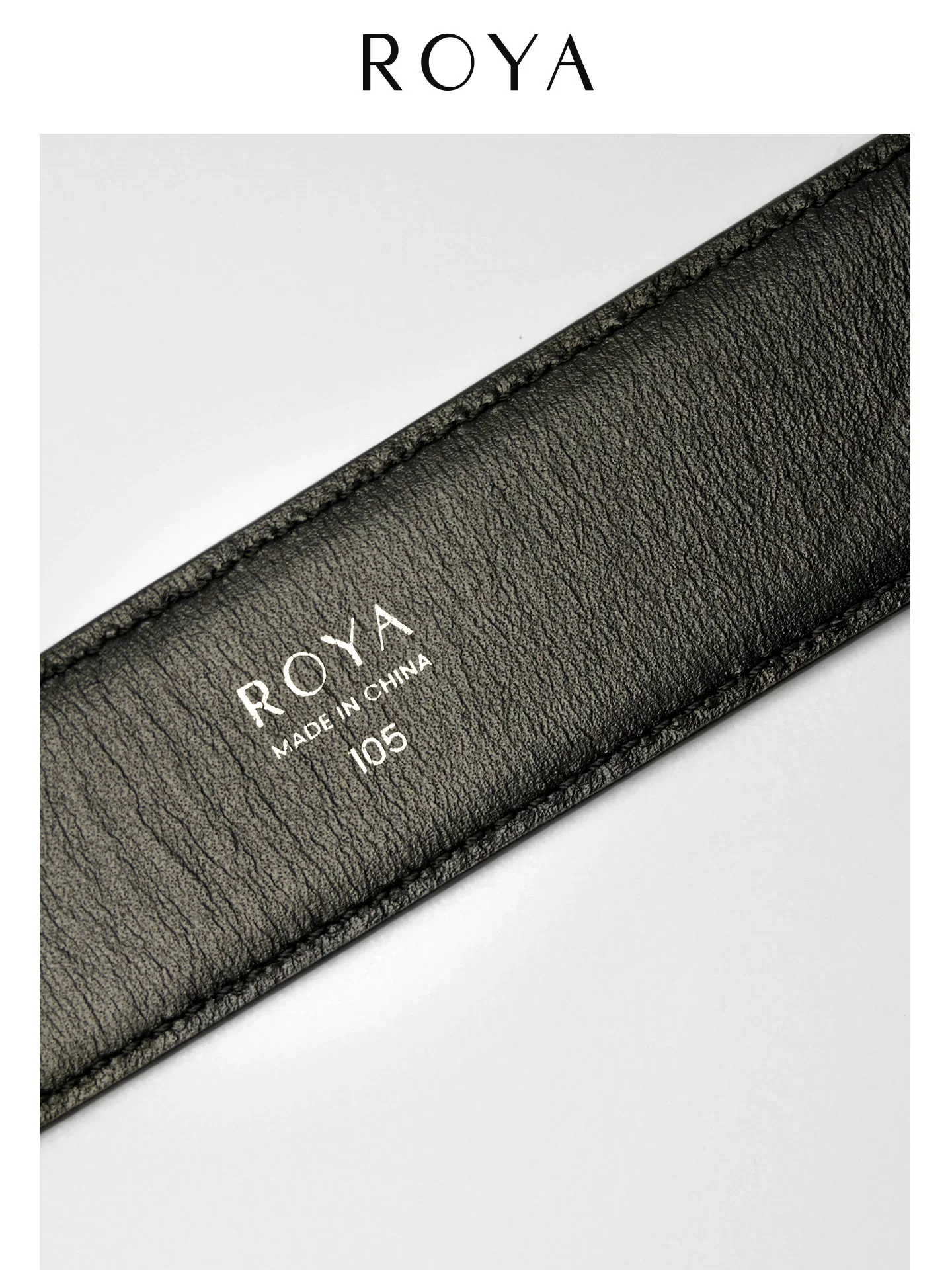Black Full-Grain Leather Belt - Image 2