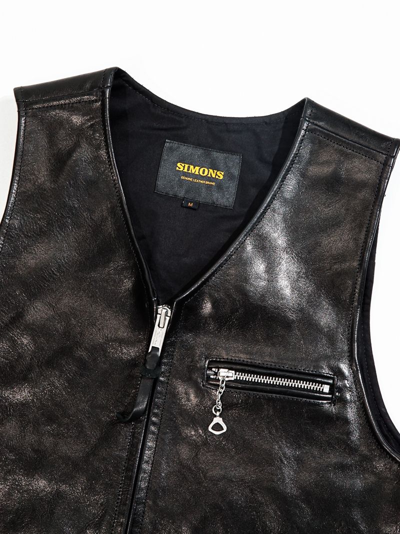 Black Horsehide Rider Vest - Image 5