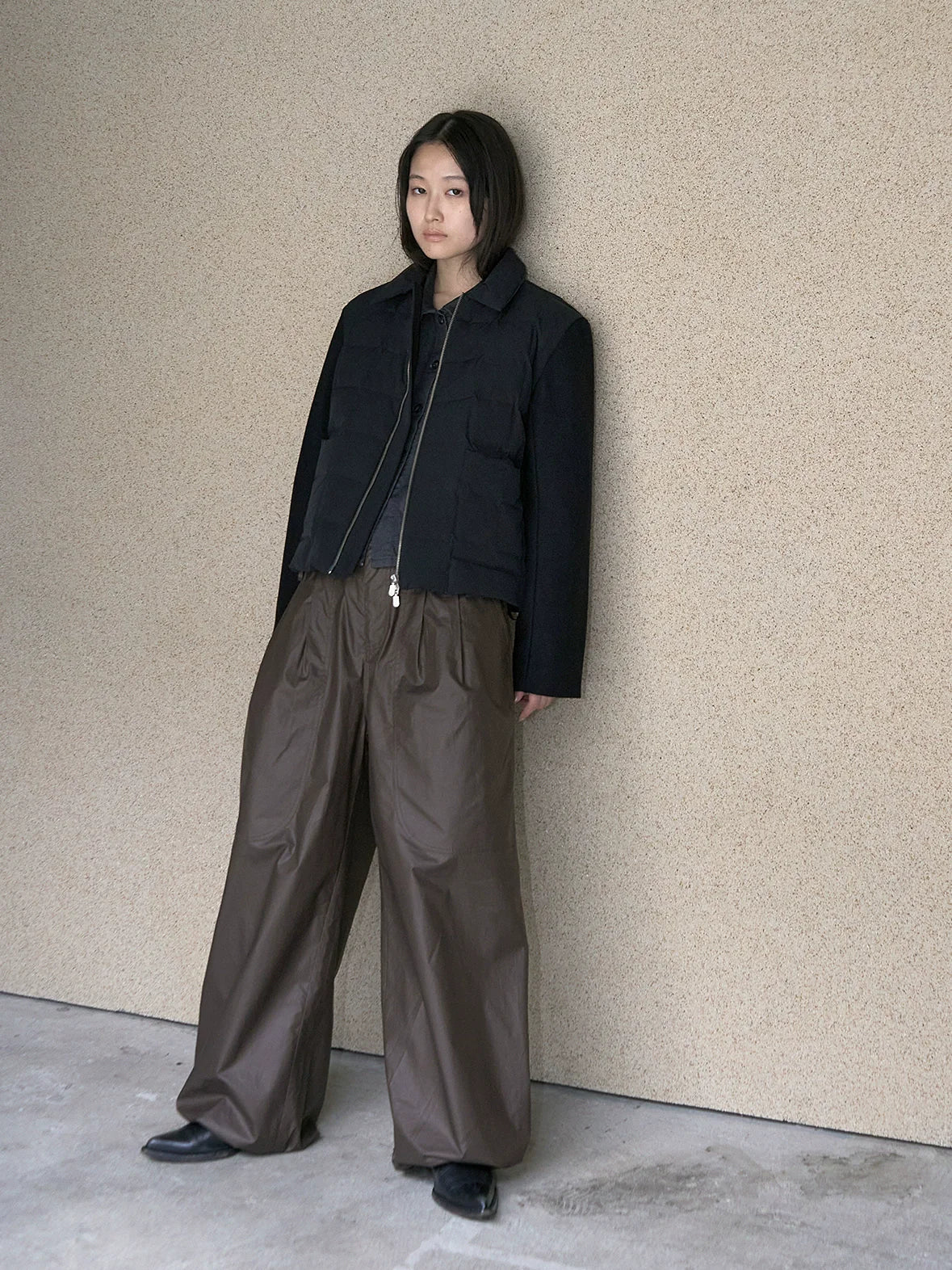 Black Hybrid Quilted Jacket - Image 2