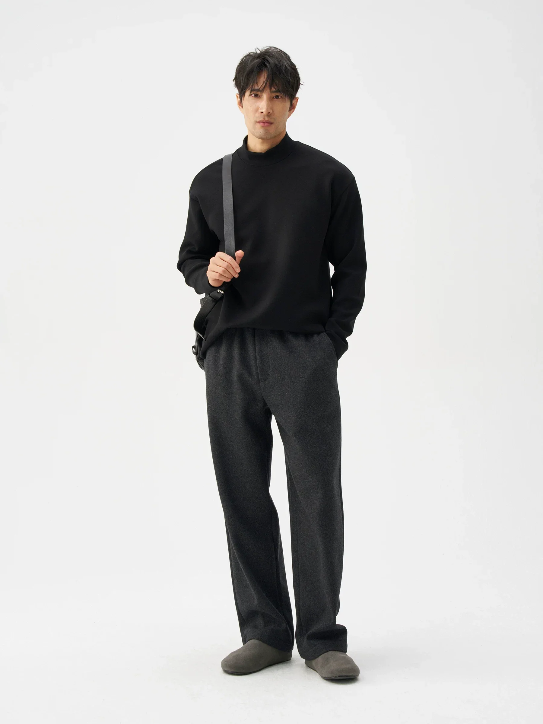Black Mockneck Pullover - Image 3
